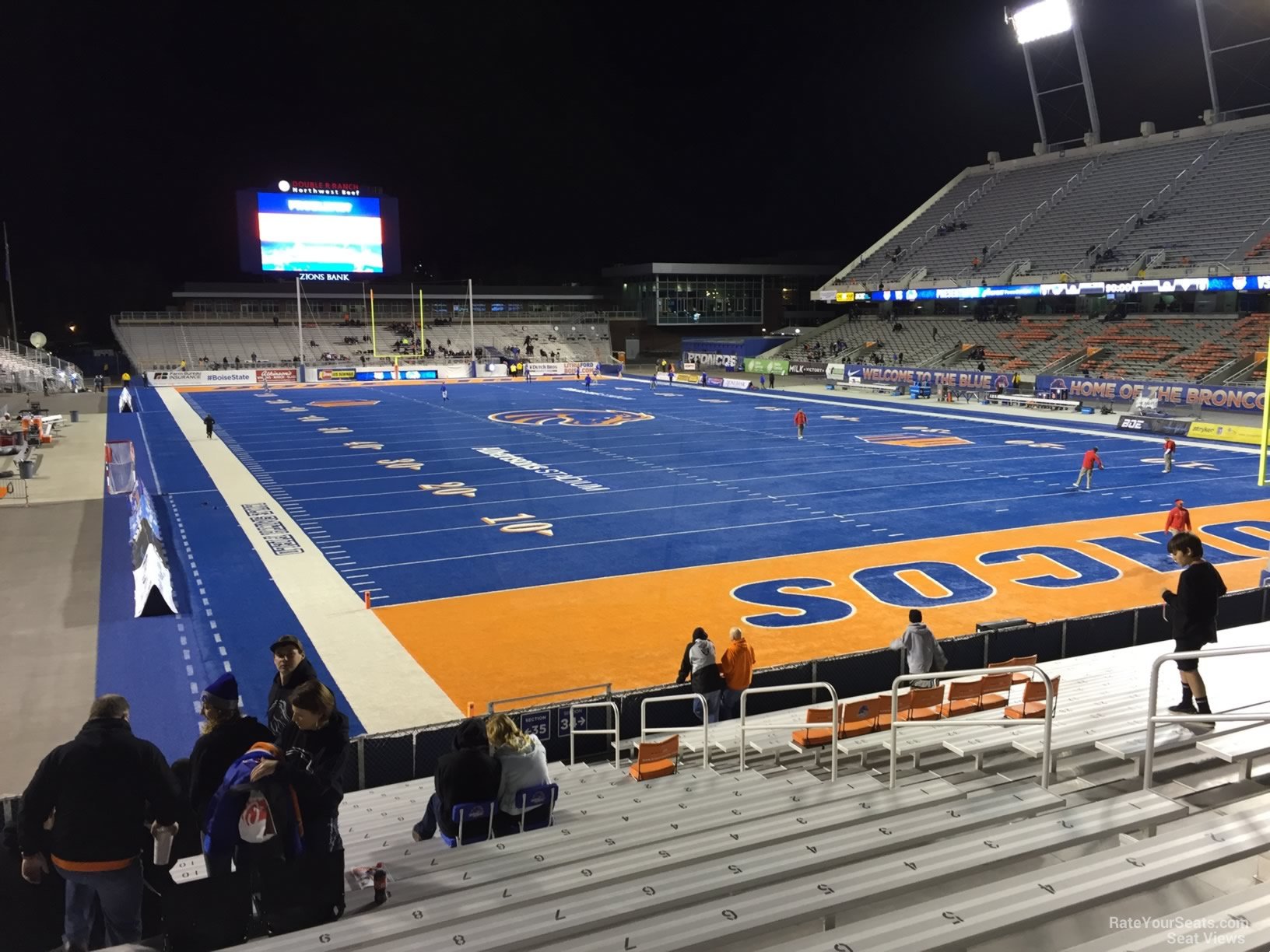 section 35, row v seat view  - bronco stadium (albertsons stadium)