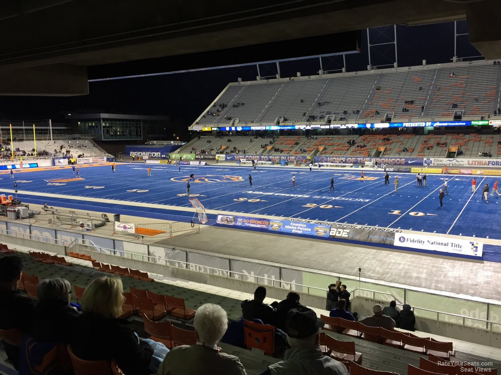 section 5, row v seat view  - bronco stadium (albertsons stadium)