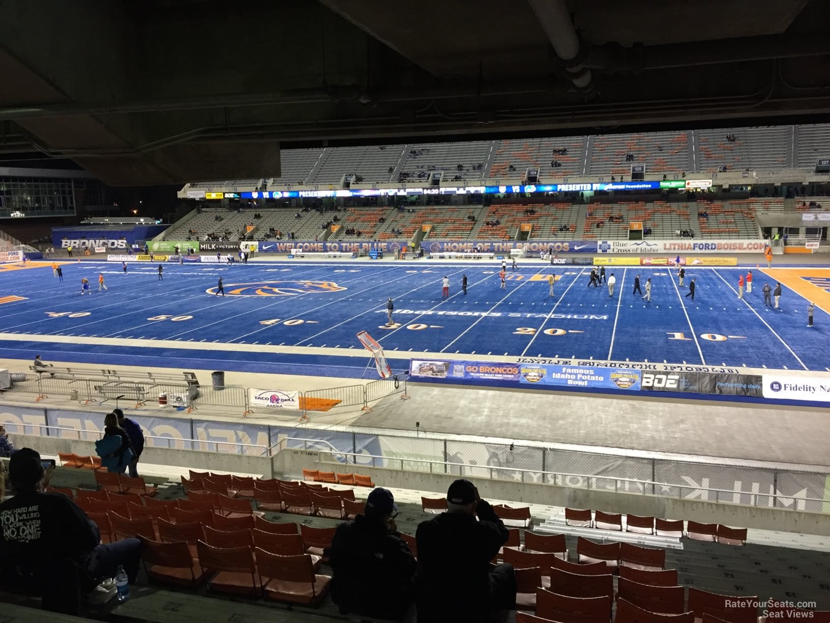 section 6, row v seat view  - bronco stadium (albertsons stadium)