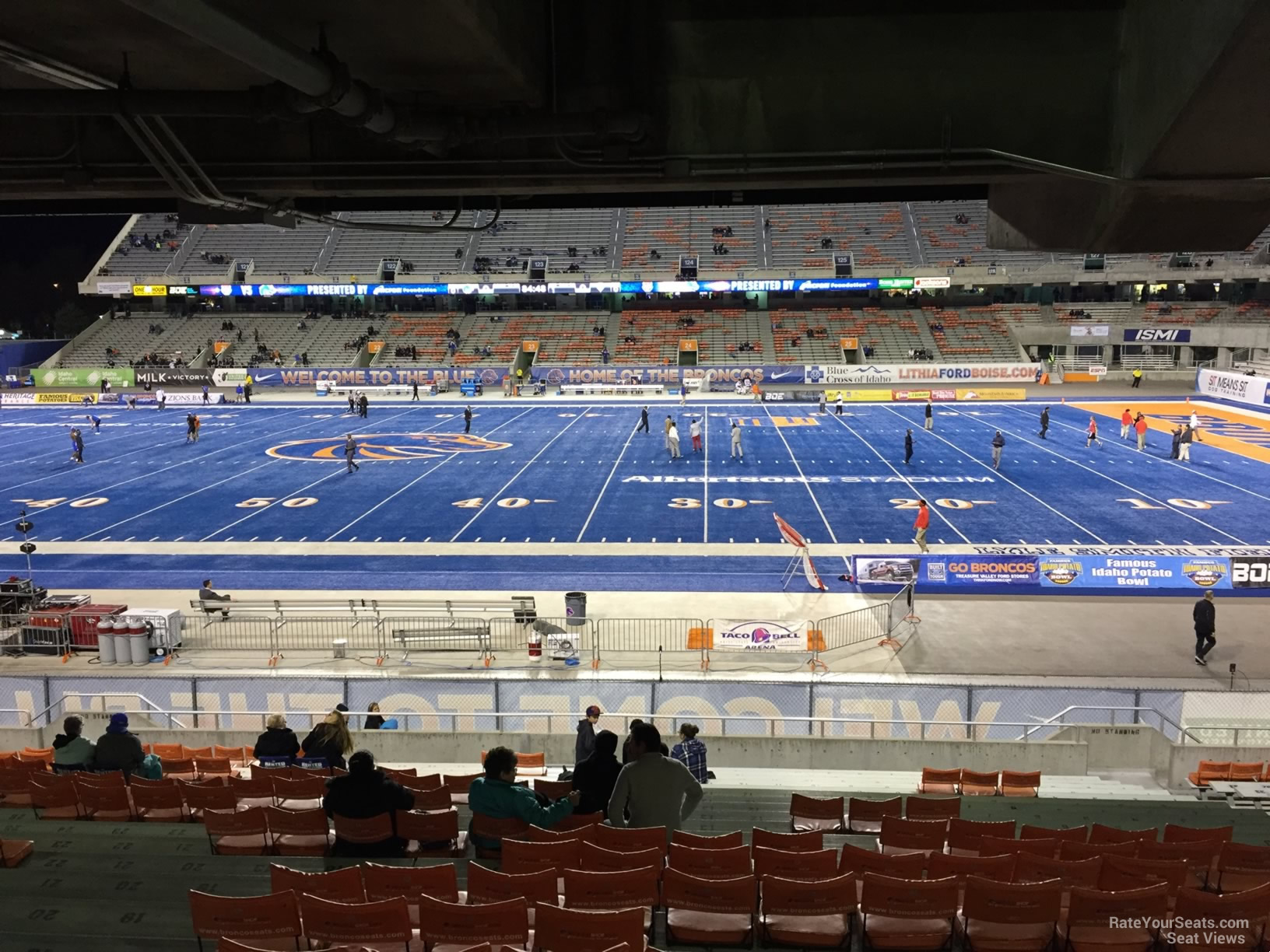 section 7, row v seat view  - bronco stadium (albertsons stadium)