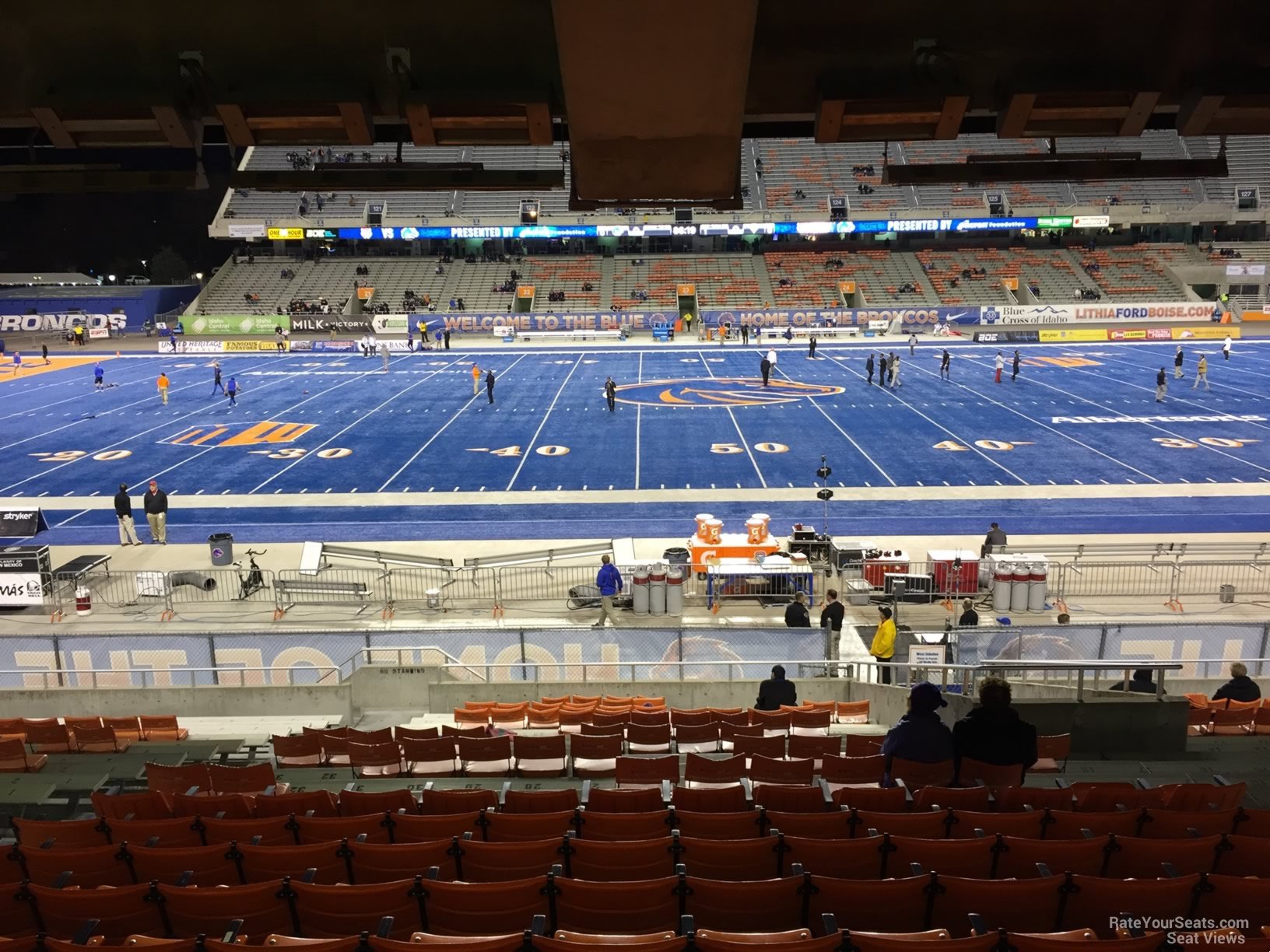 section 8, row v seat view  - bronco stadium (albertsons stadium)