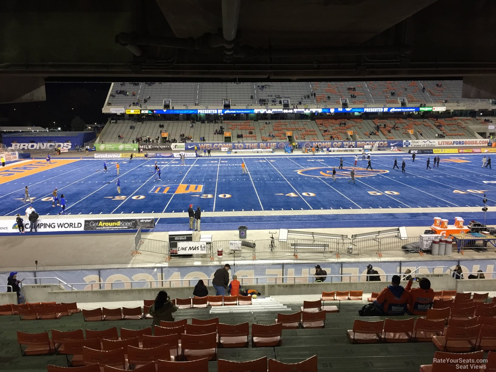 section 9, row v seat view  - bronco stadium (albertsons stadium)