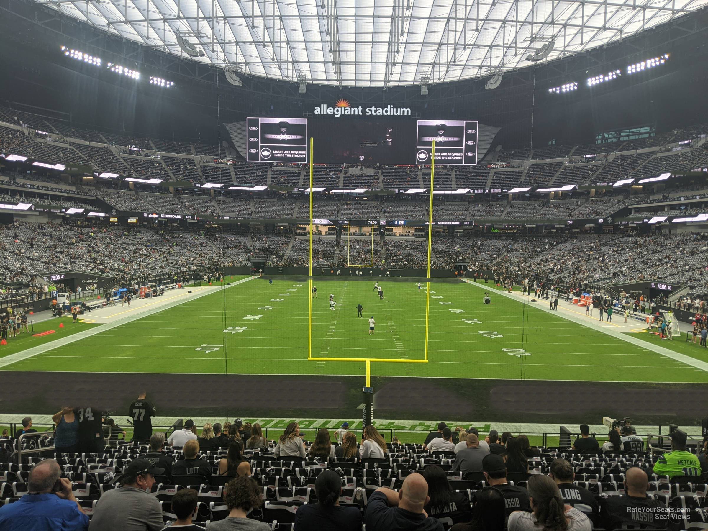 section 101, row 26 seat view  for football - allegiant stadium