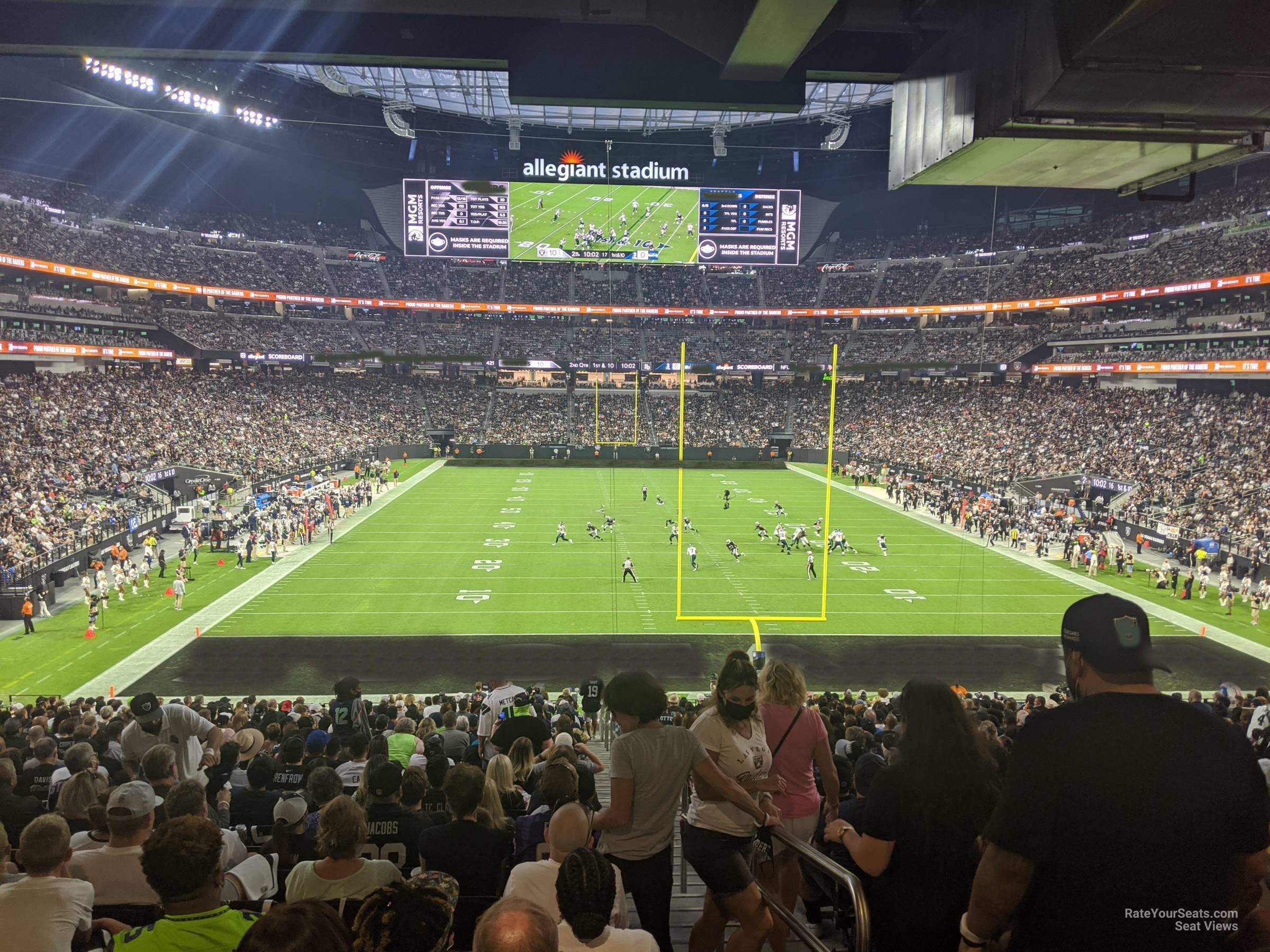 section 102 seat view  - allegiant stadium