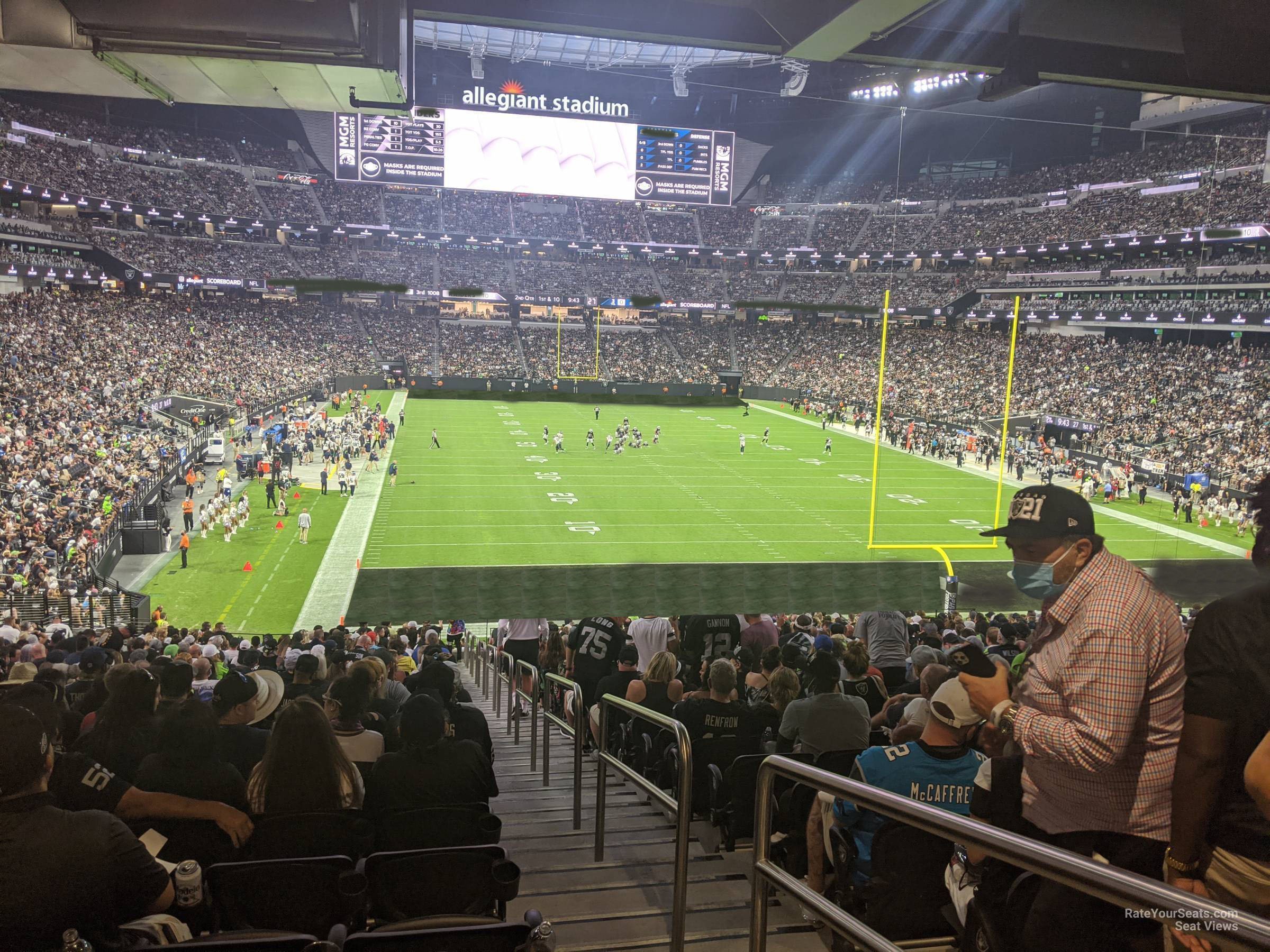 section 103 seat view  for football - allegiant stadium