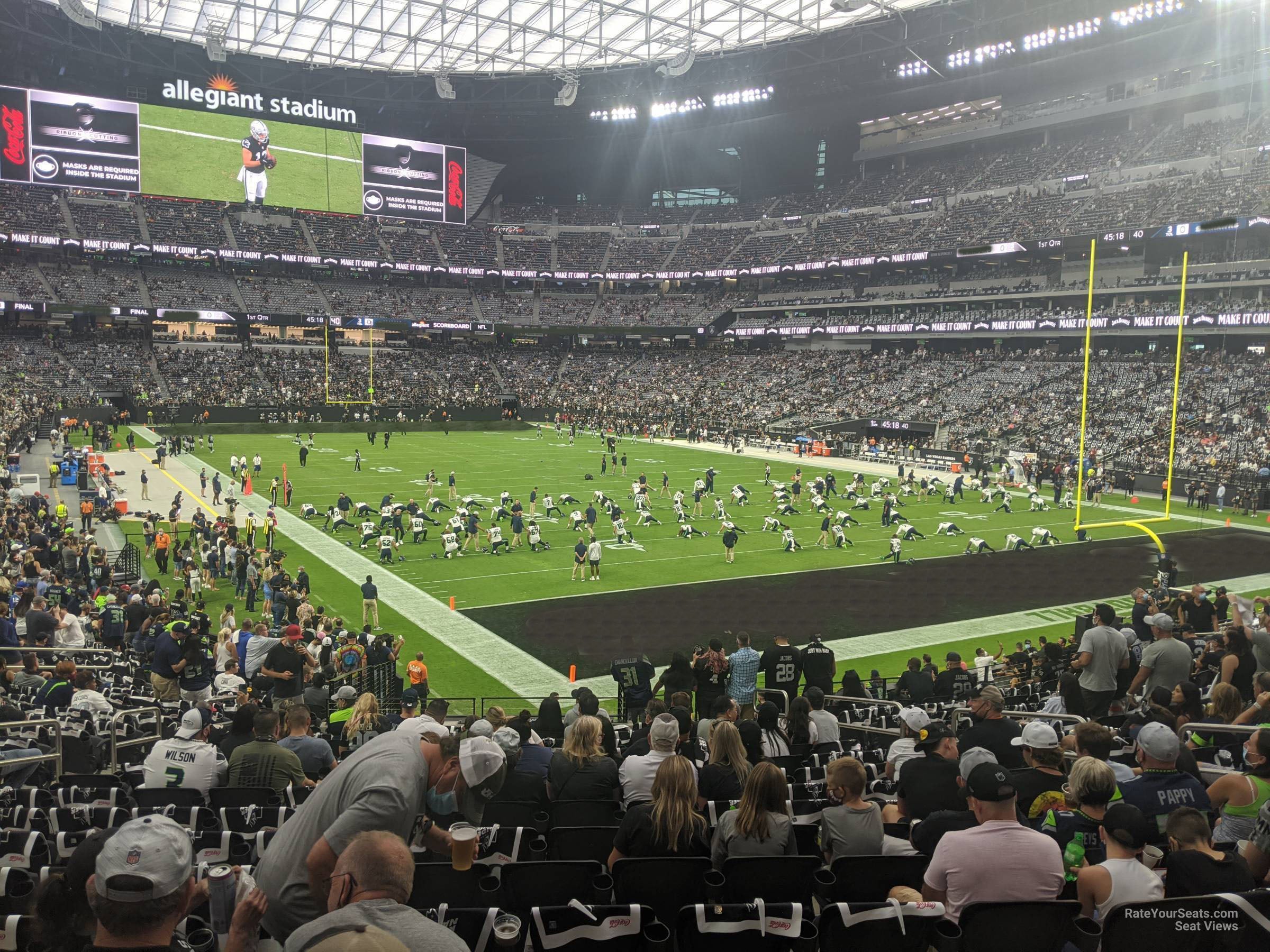 section 104, row 15 seat view  for football - allegiant stadium