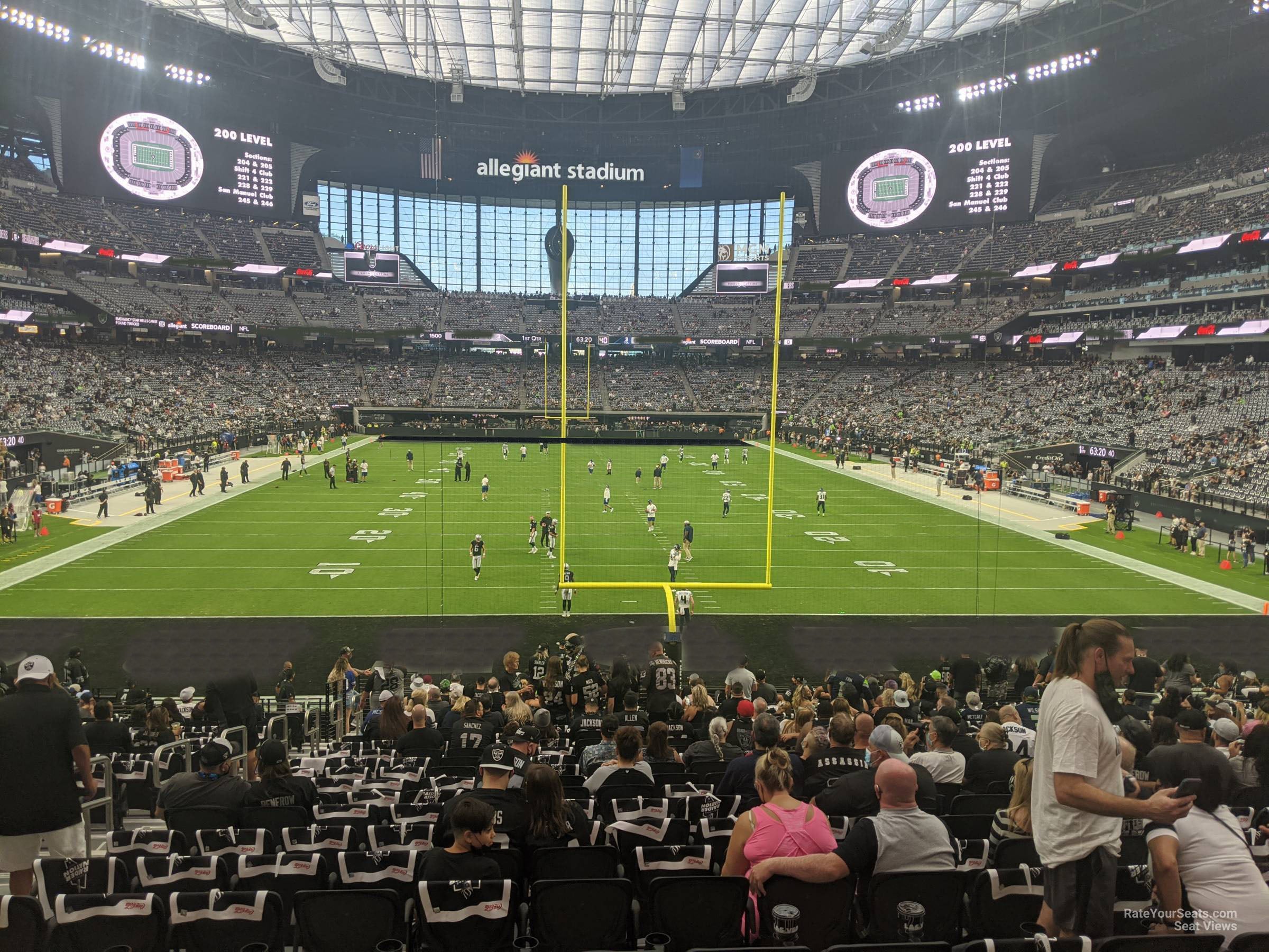 section 123, row 20 seat view  for football - allegiant stadium