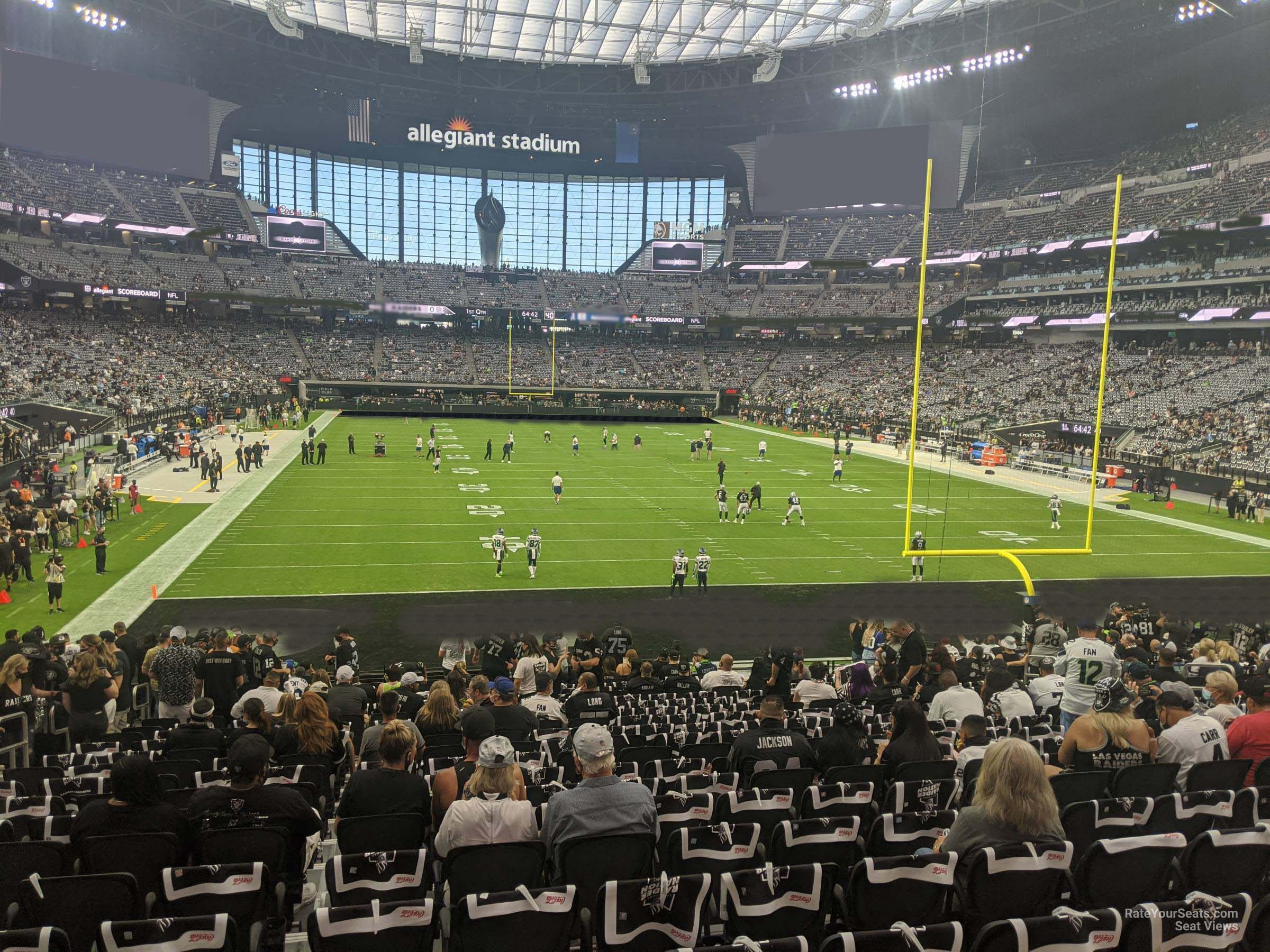 section 124, row 20 seat view  for football - allegiant stadium
