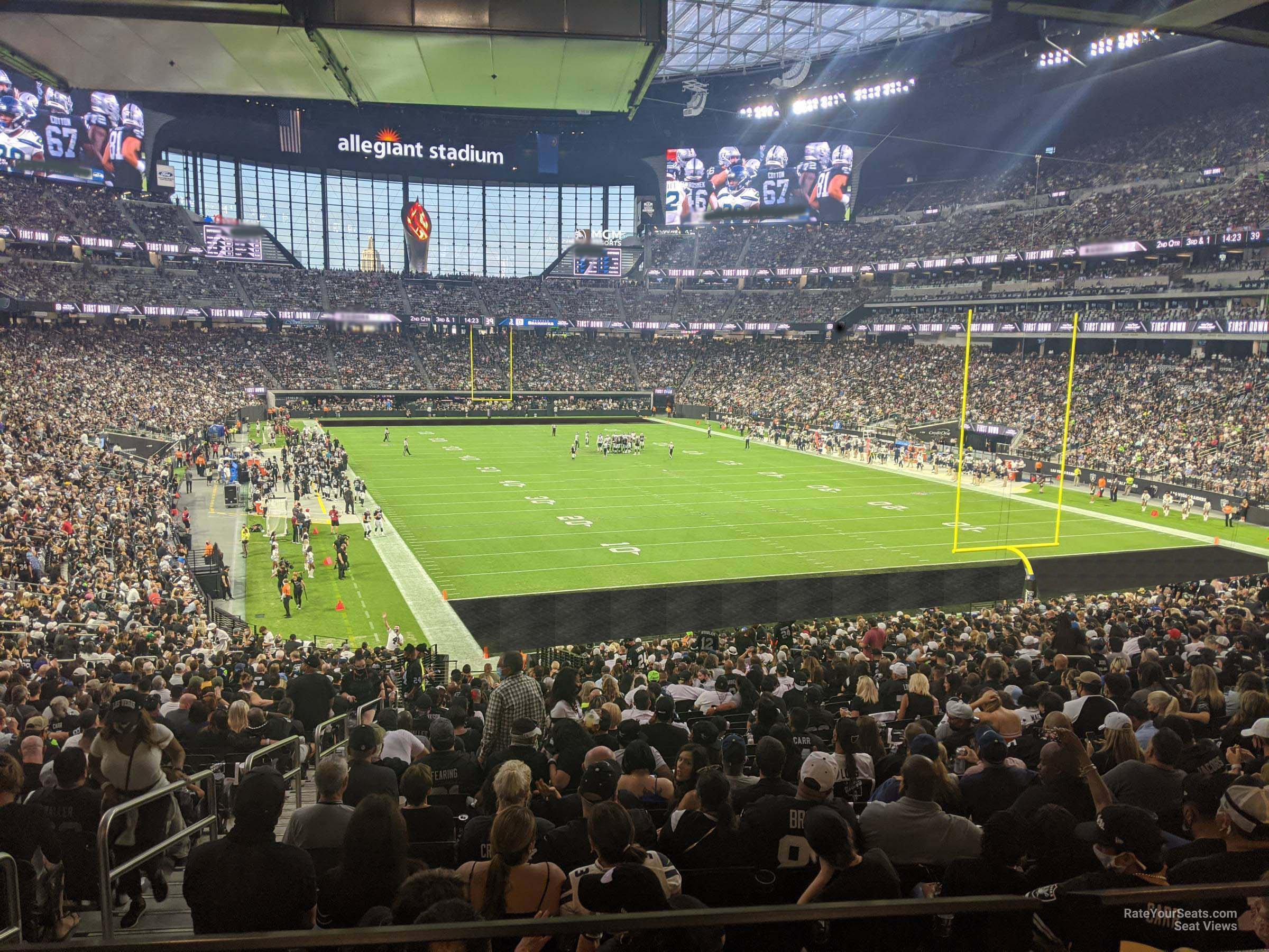 section 125 seat view  for football - allegiant stadium