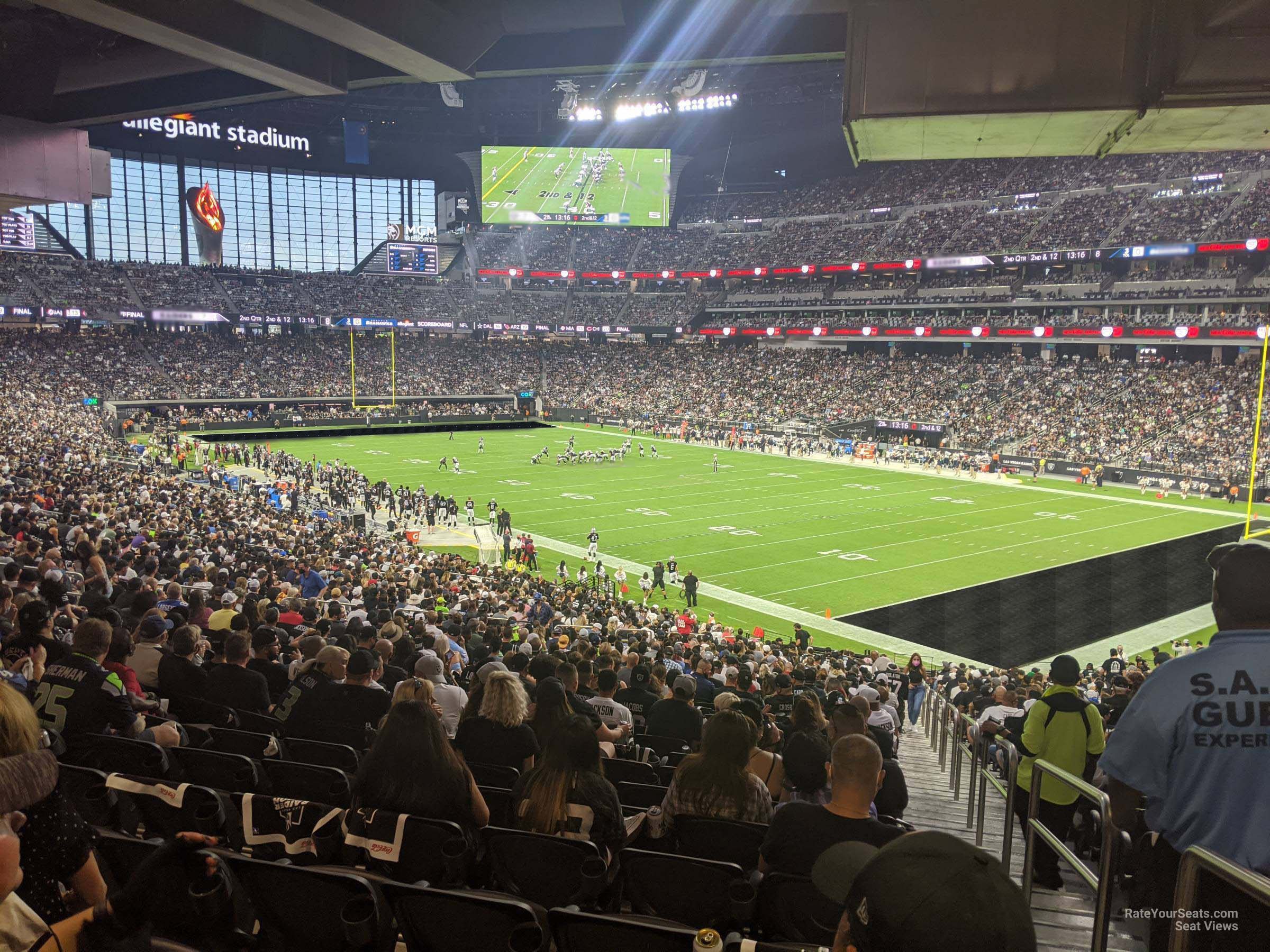 section 128 seat view  - allegiant stadium