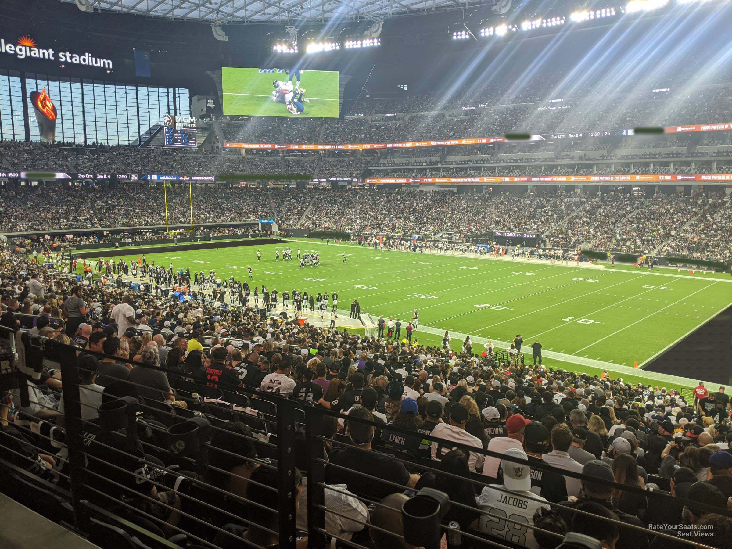 section 129 seat view  - allegiant stadium