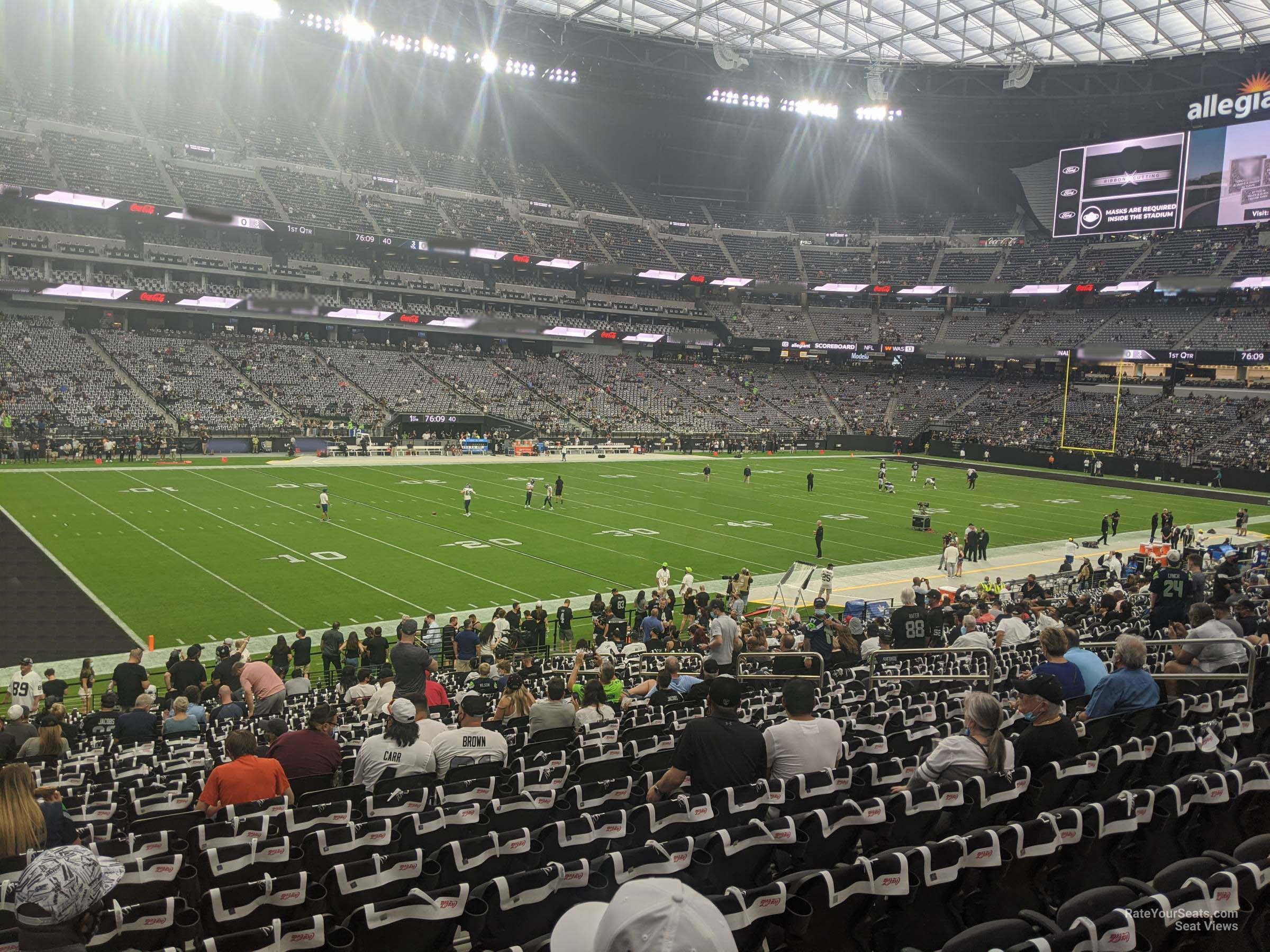 section 139, row 26 seat view  for football - allegiant stadium