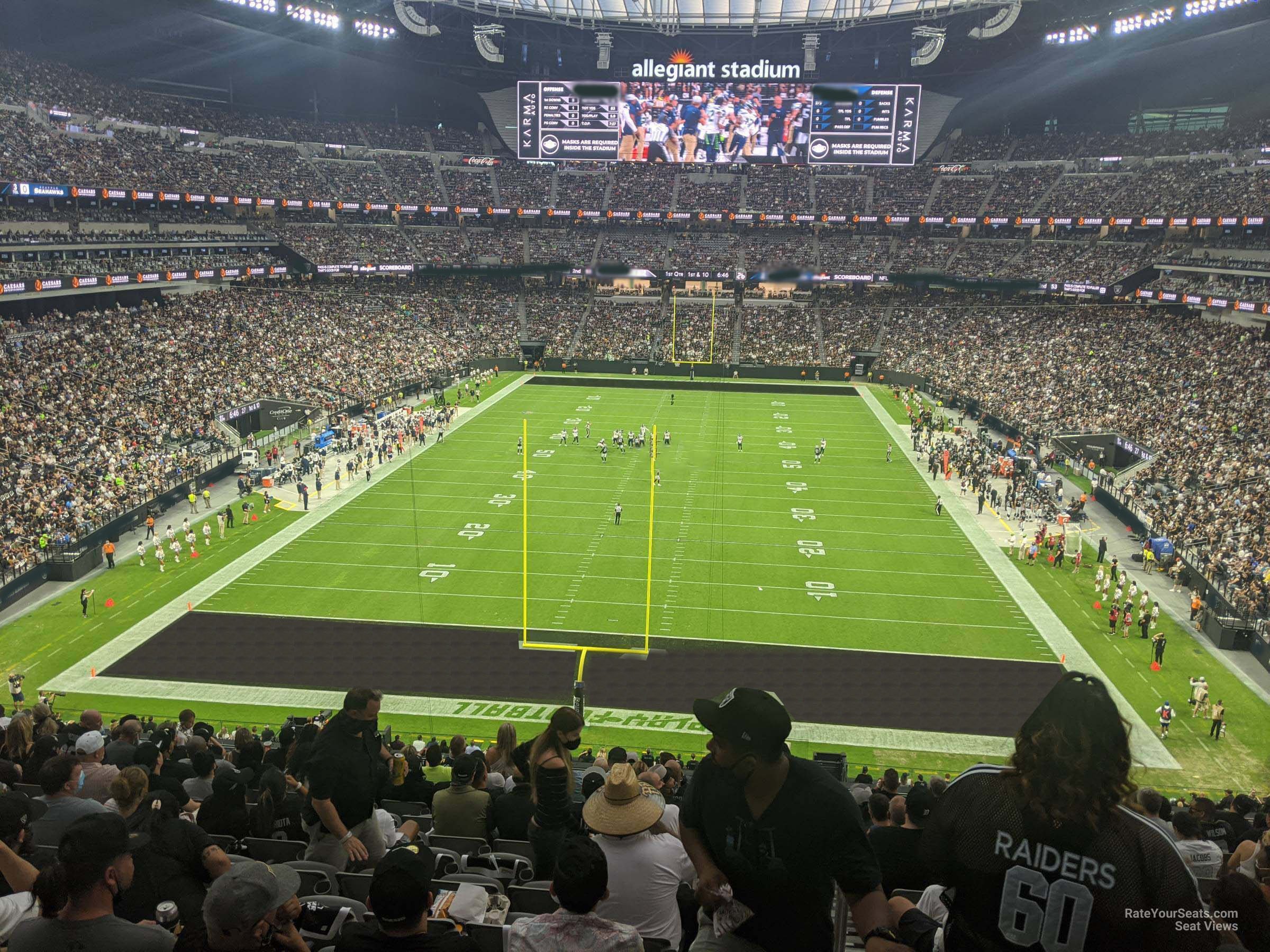 section 201 seat view  - allegiant stadium