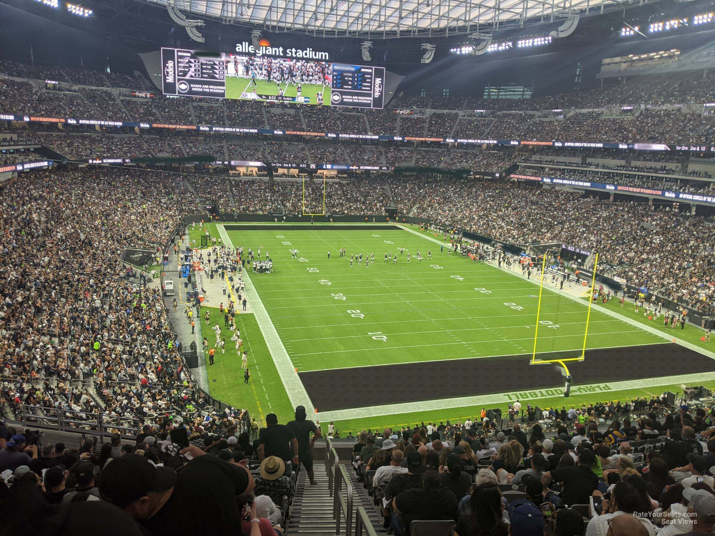 section 204 seat view  for football - allegiant stadium