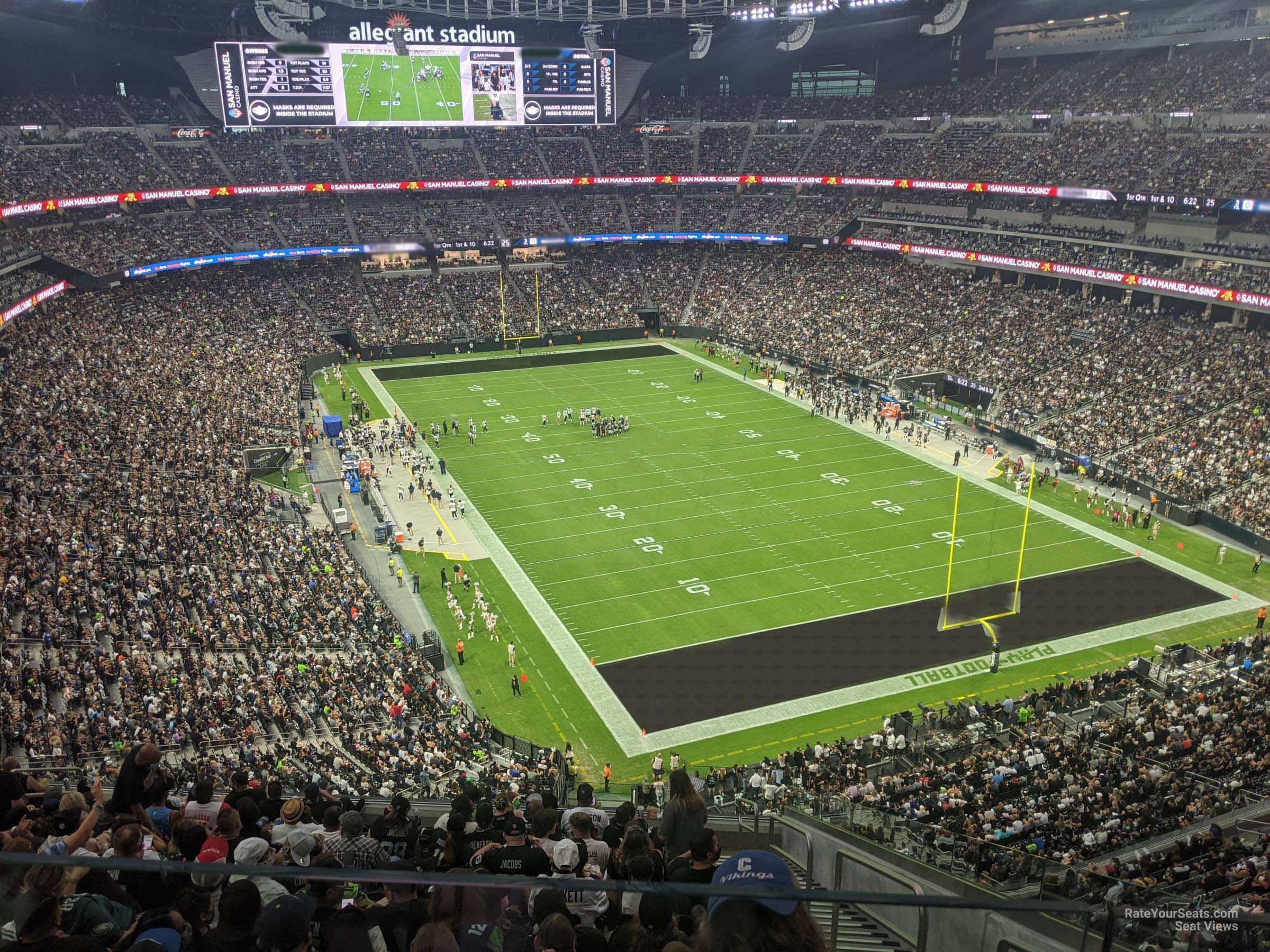 section 205 seat view  - allegiant stadium