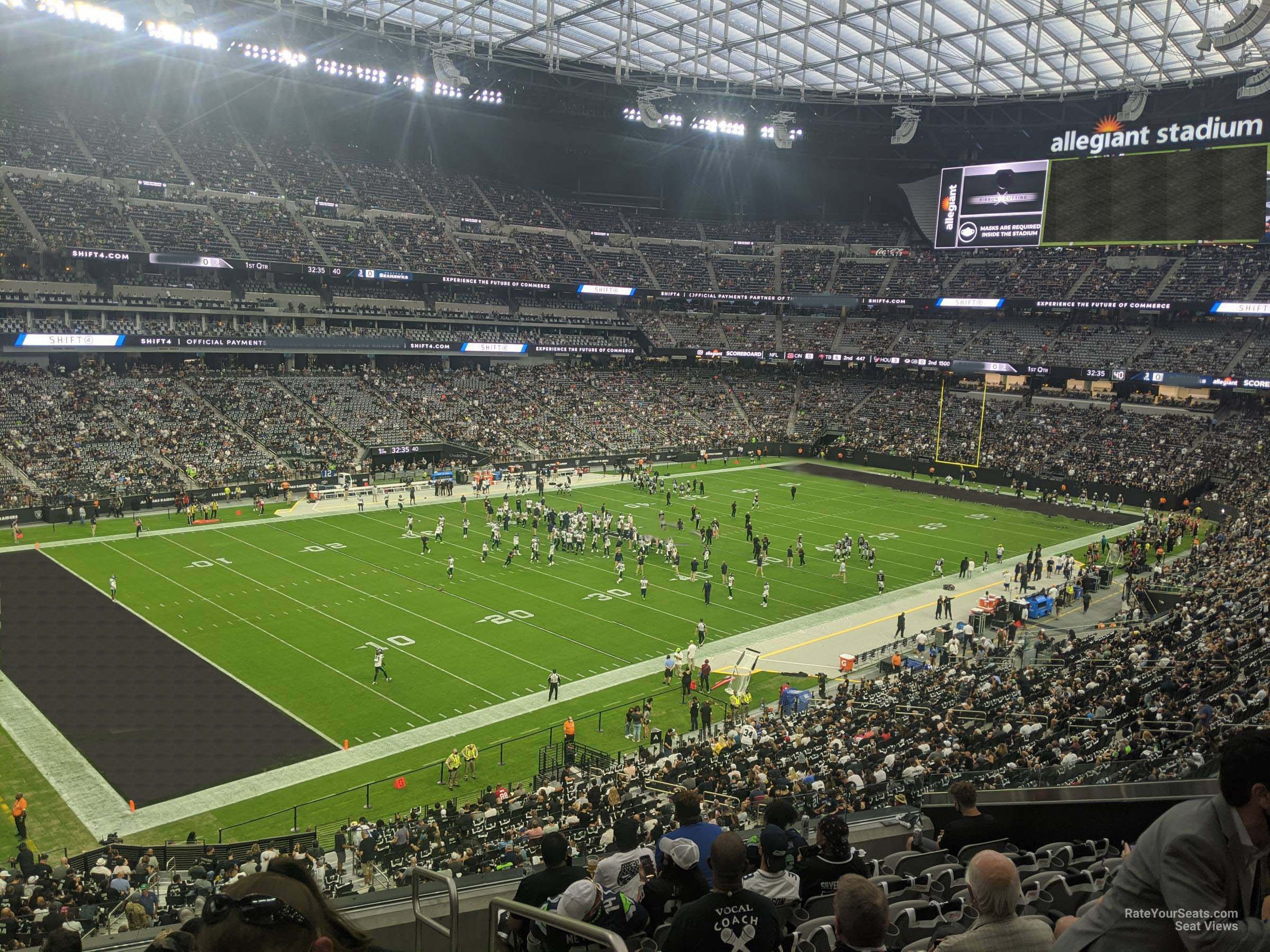 section 243 seat view  for football - allegiant stadium