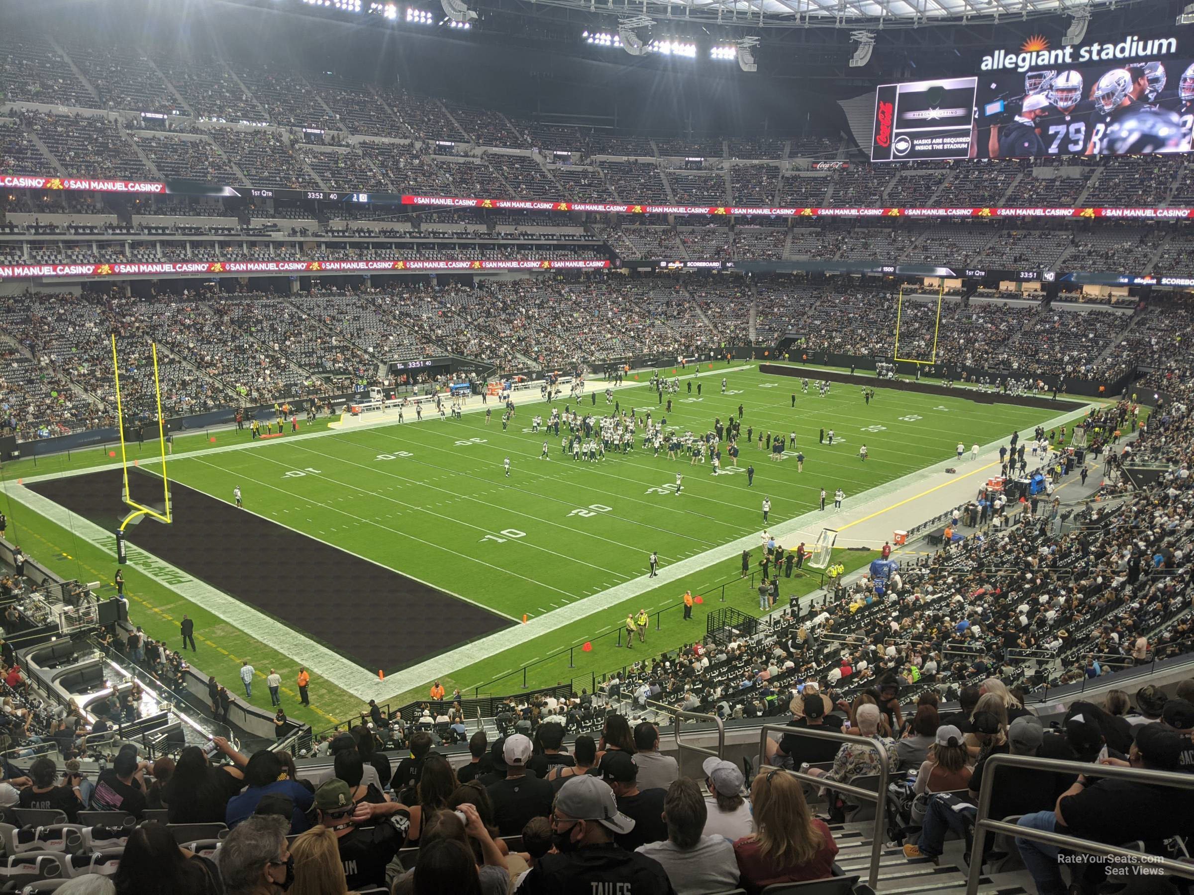 section 244 seat view  for football - allegiant stadium