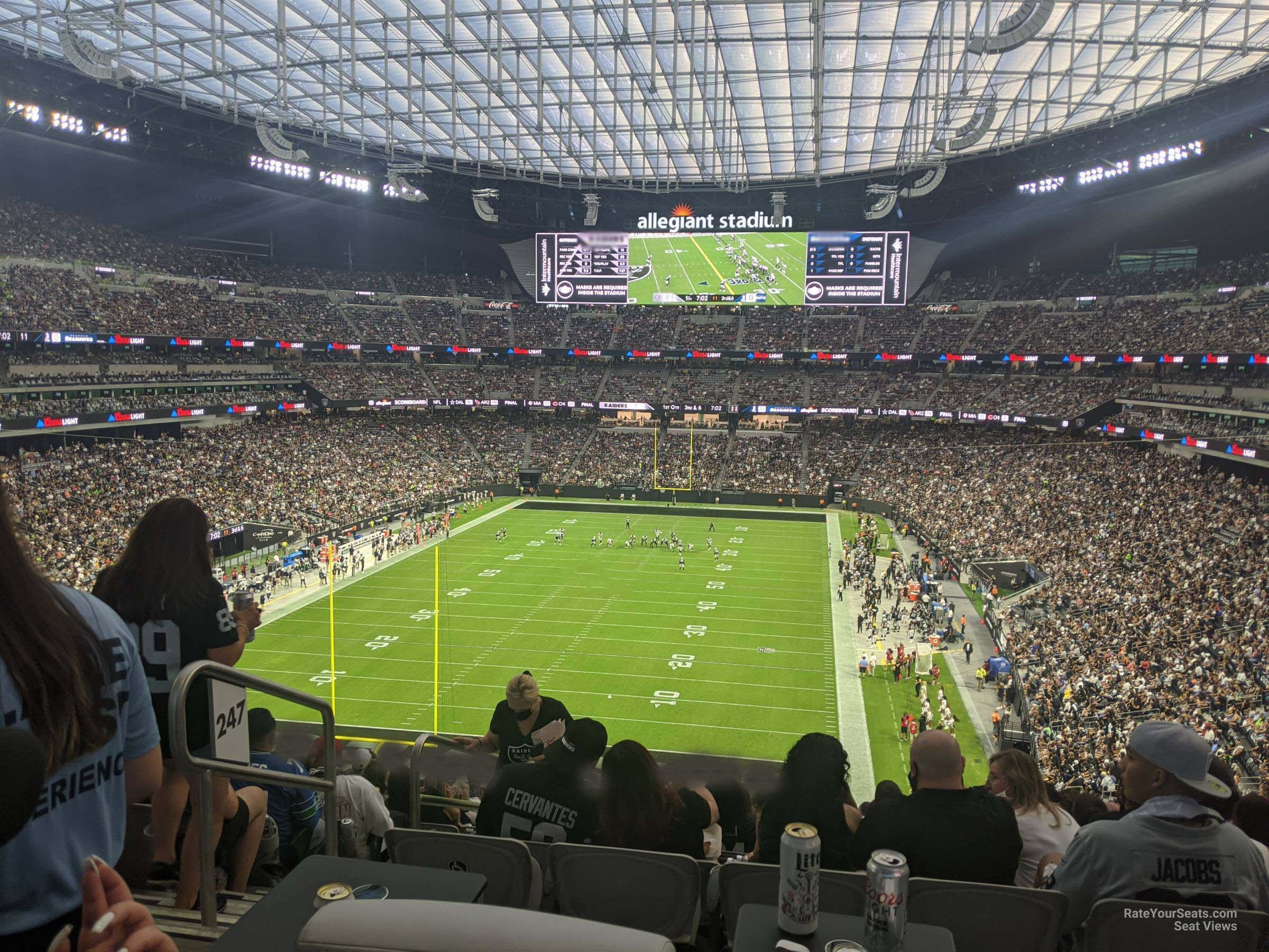 section 247 seat view  - allegiant stadium