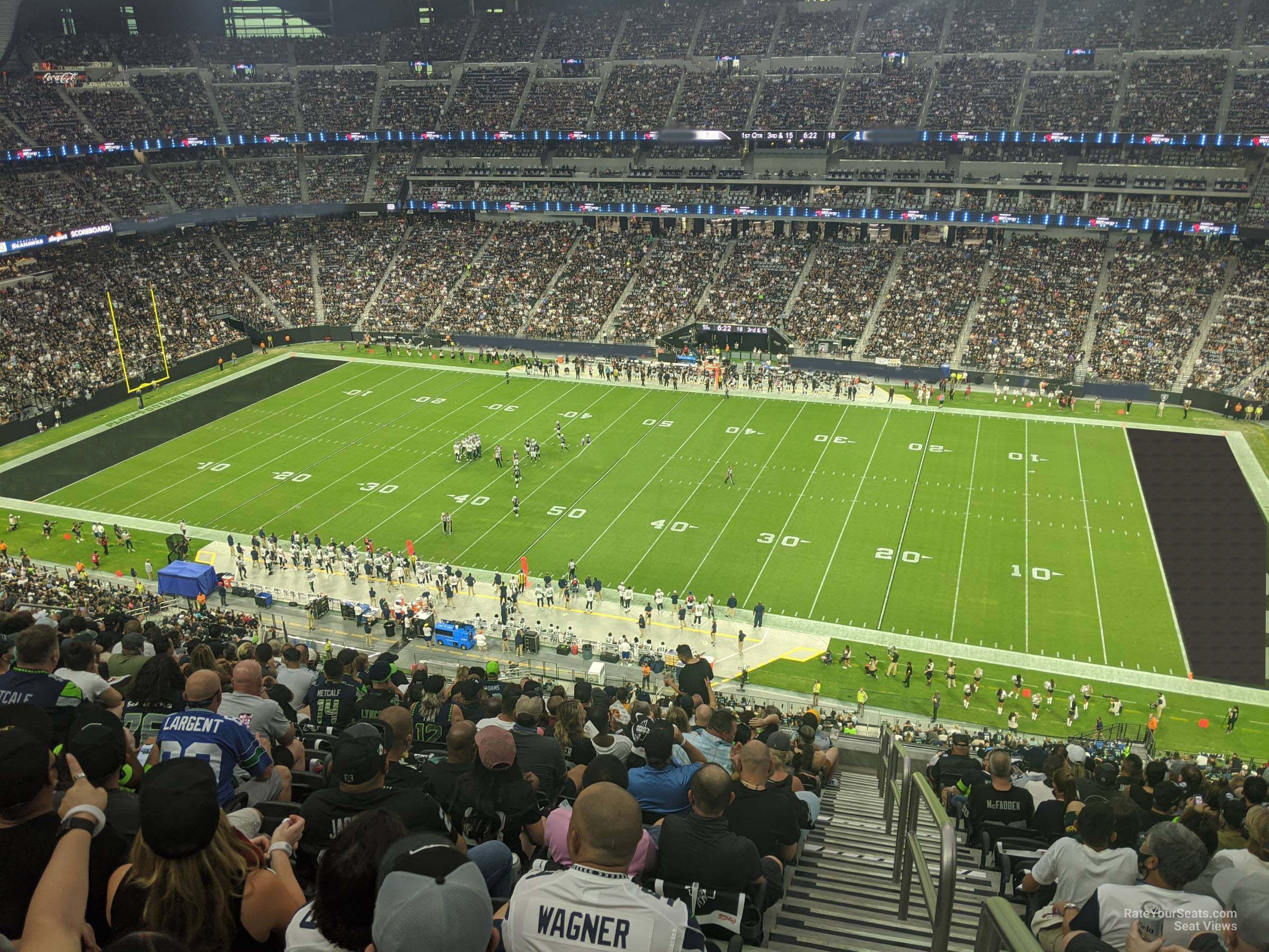 section 310 seat view  for football - allegiant stadium