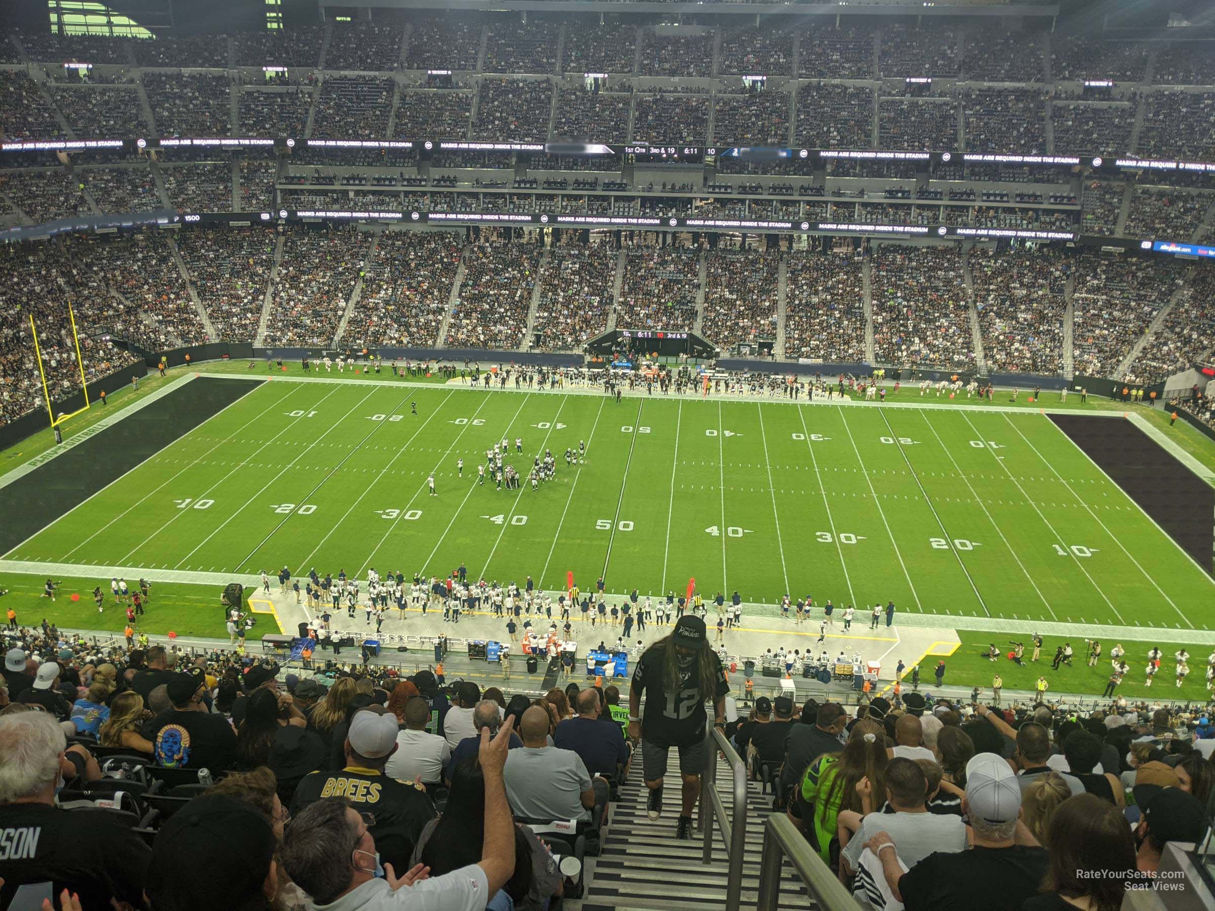 section 312 seat view  - allegiant stadium