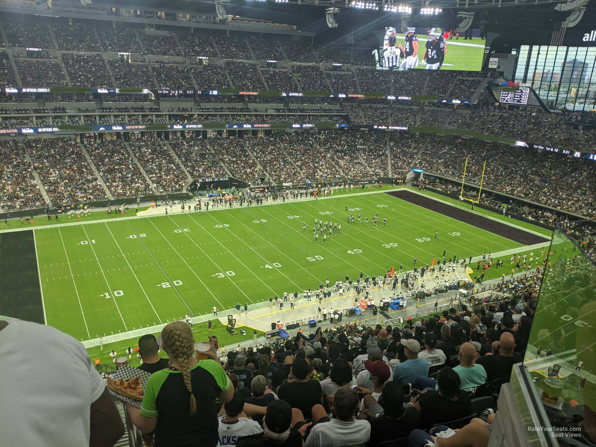 section 316 seat view  for football - allegiant stadium