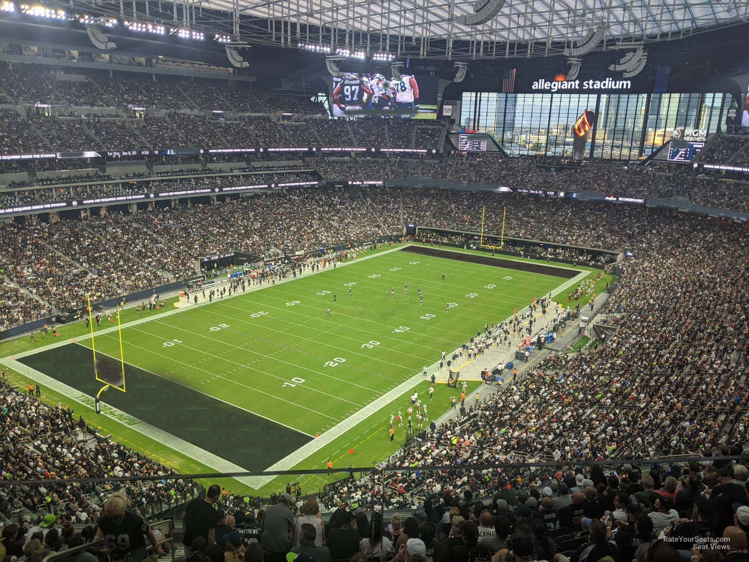 section 319 seat view  - allegiant stadium