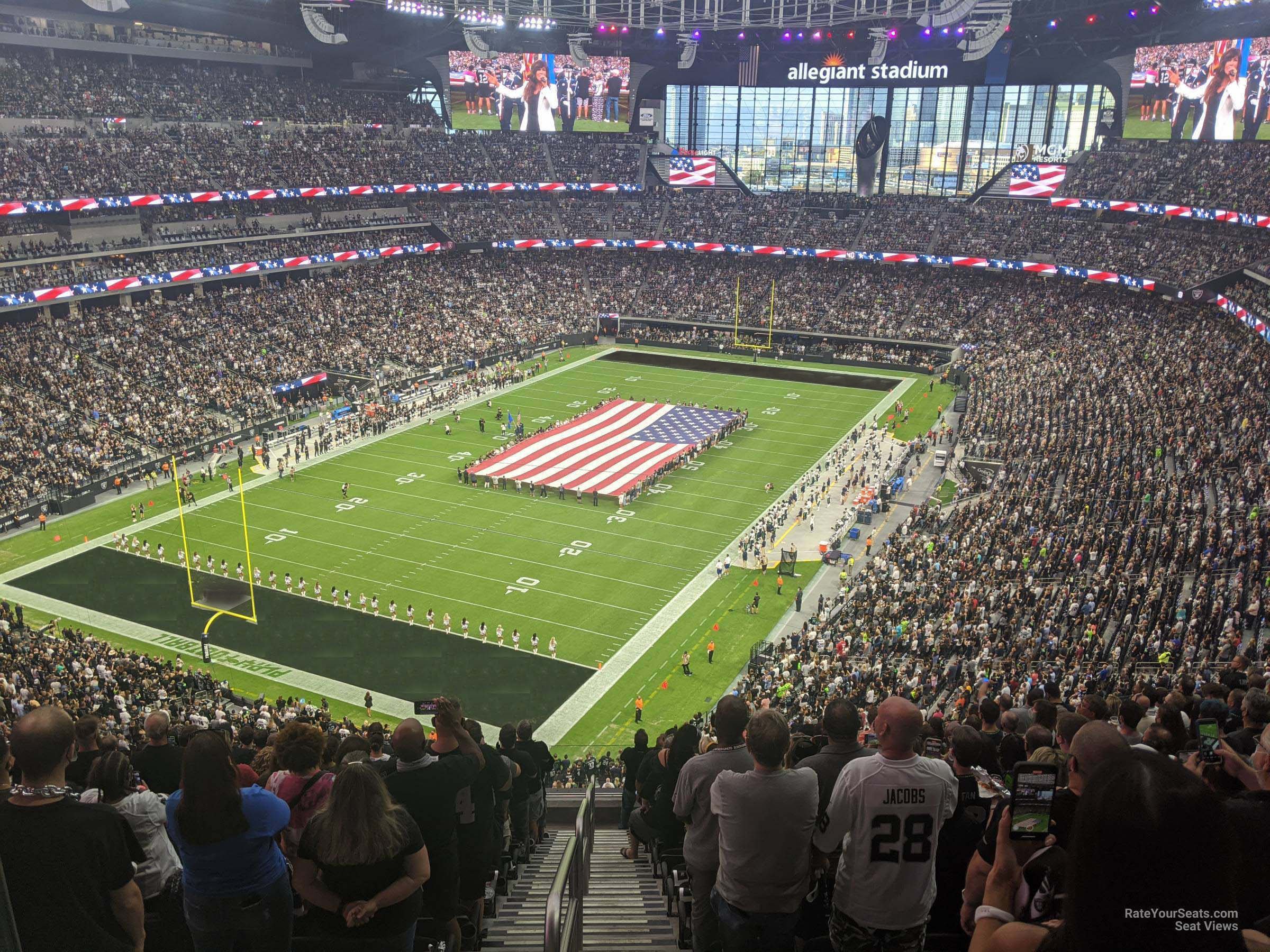 section 320 seat view  - allegiant stadium