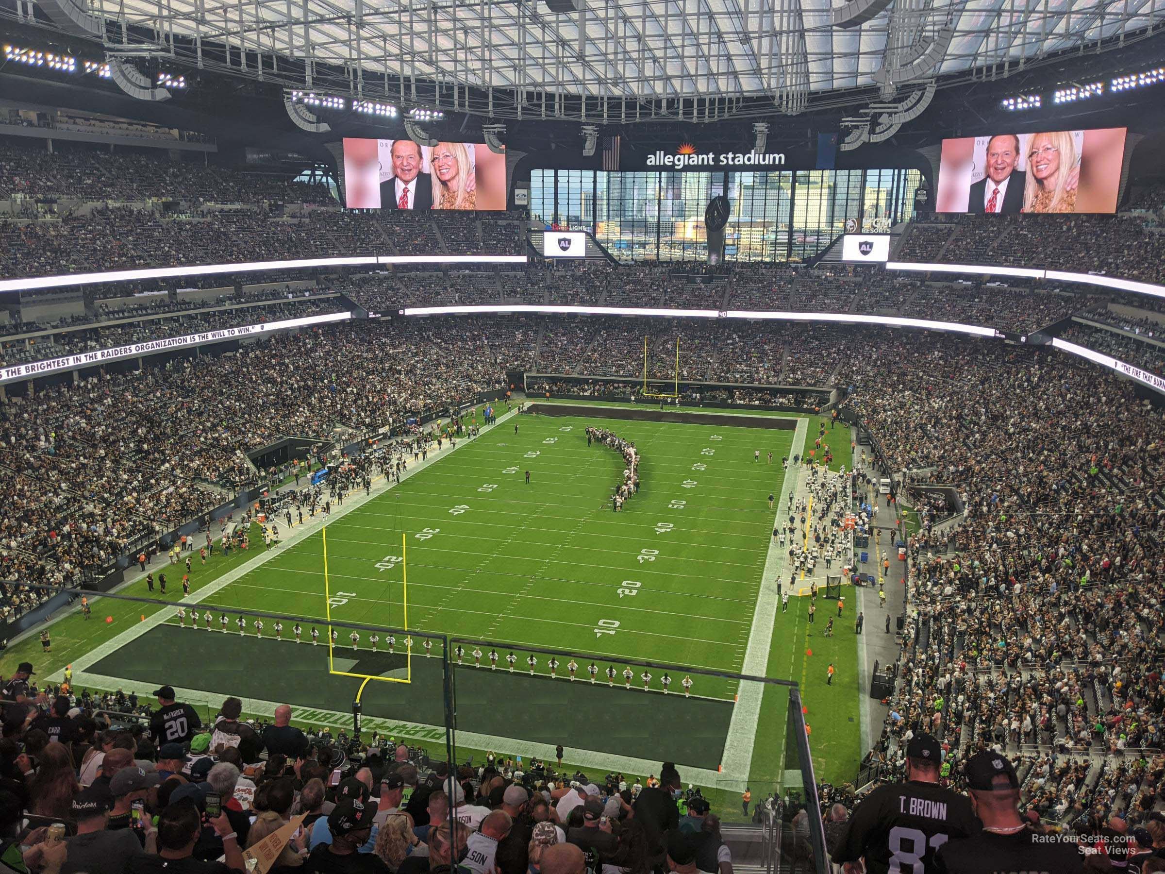 section 323 seat view  - allegiant stadium