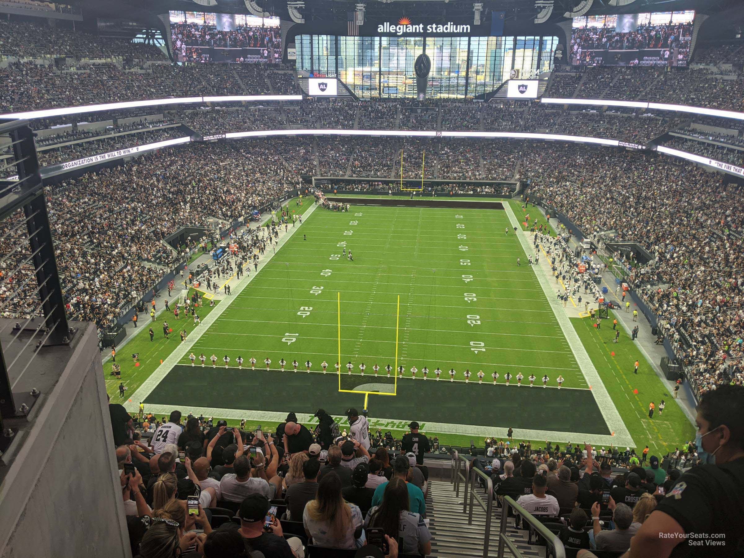 section 325 seat view  for football - allegiant stadium