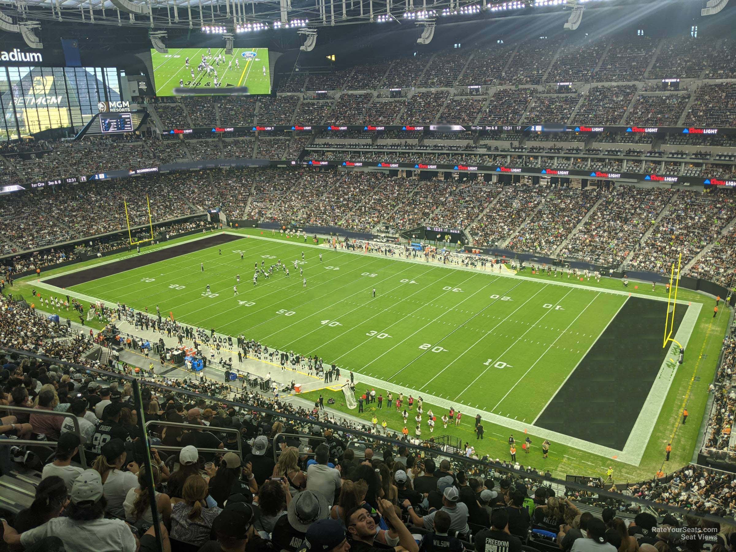 section 333 seat view  for football - allegiant stadium