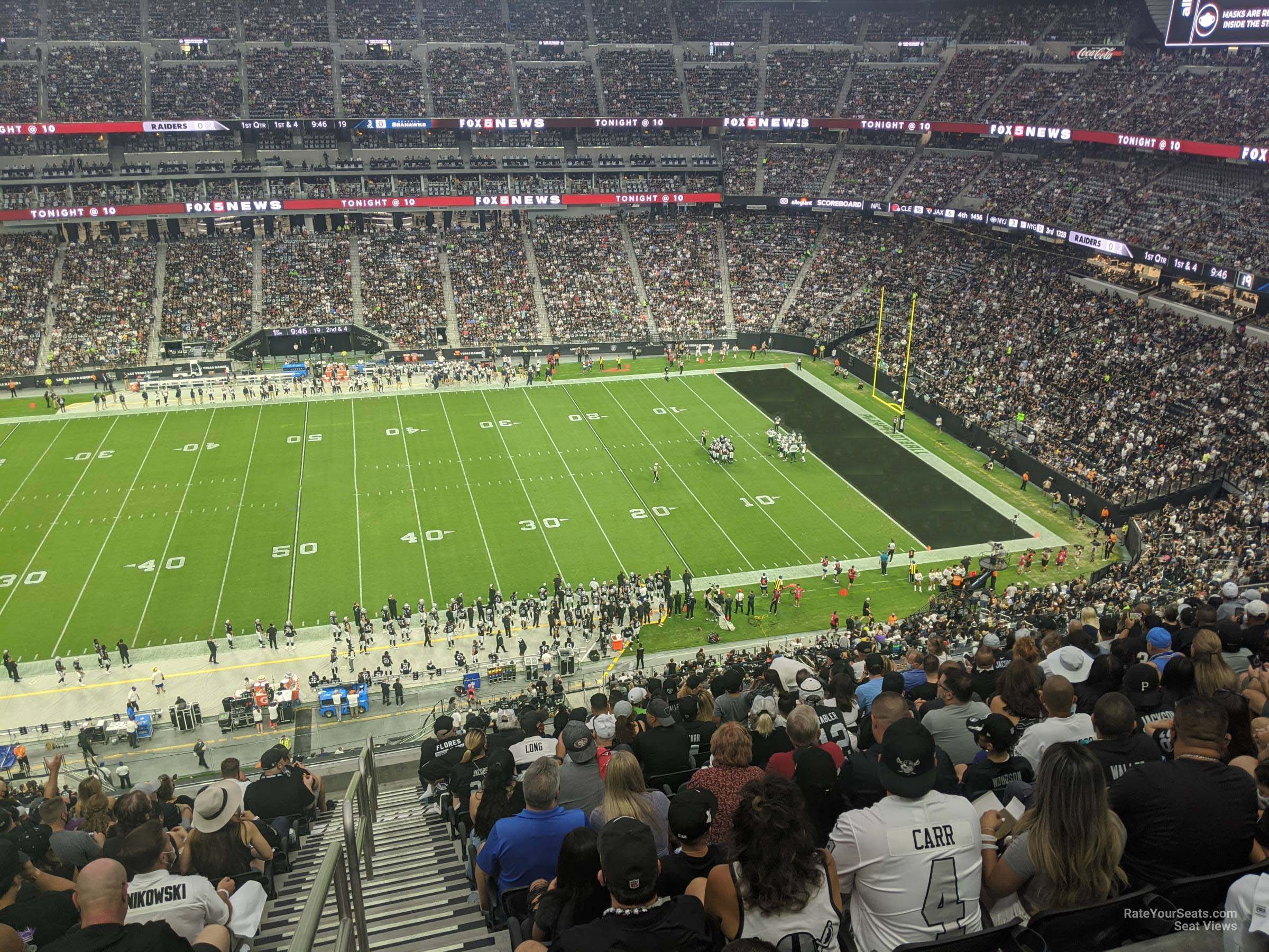 section 337 seat view  for football - allegiant stadium