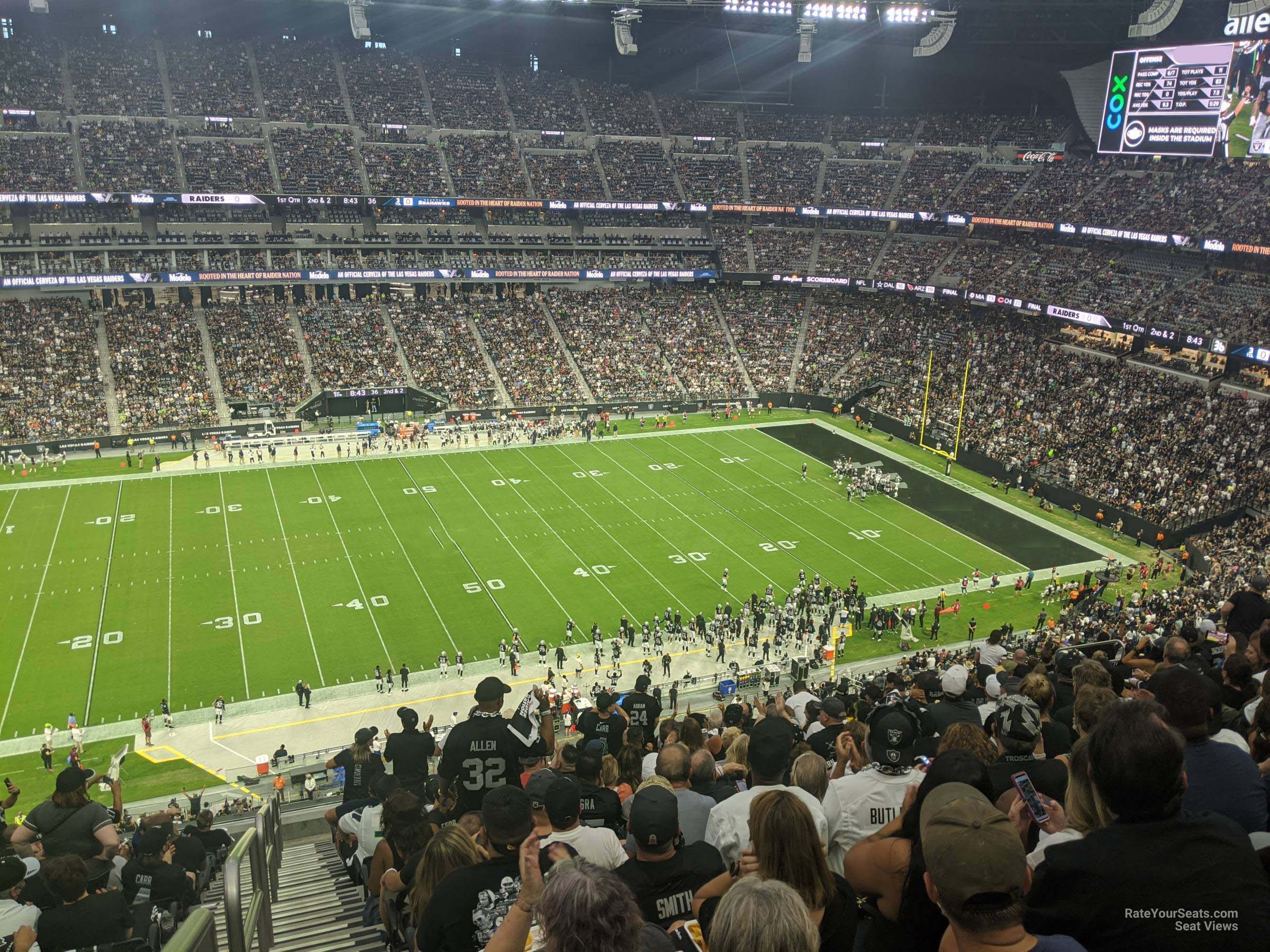 section 340 seat view  - allegiant stadium