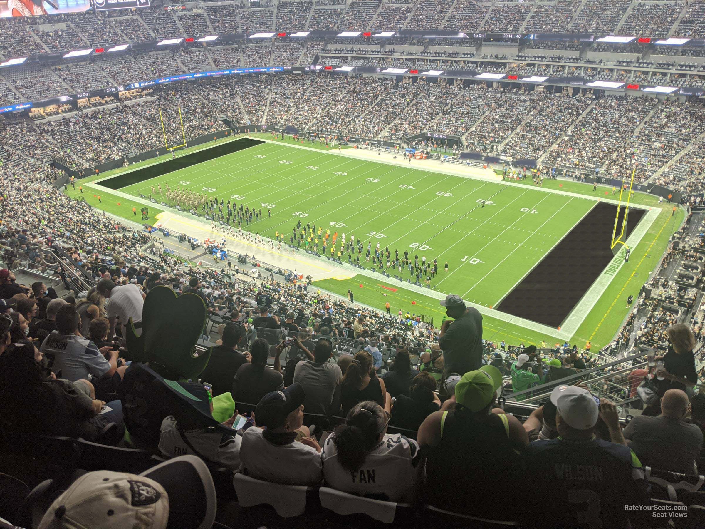 section 407, row 7 seat view  for football - allegiant stadium
