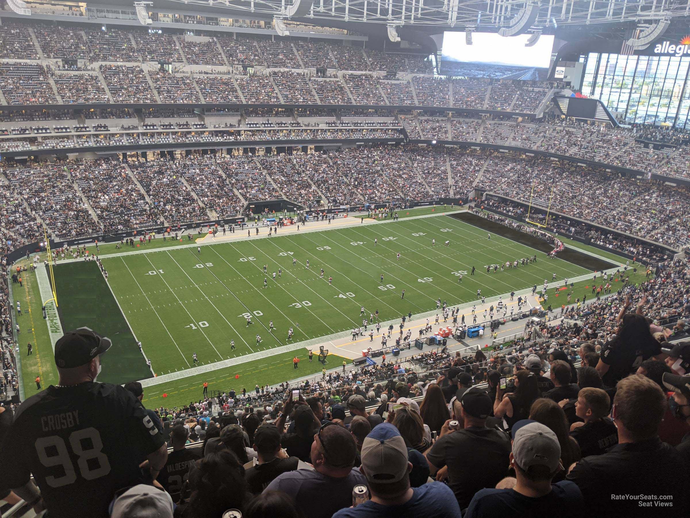 section 416, row 9 seat view  for football - allegiant stadium