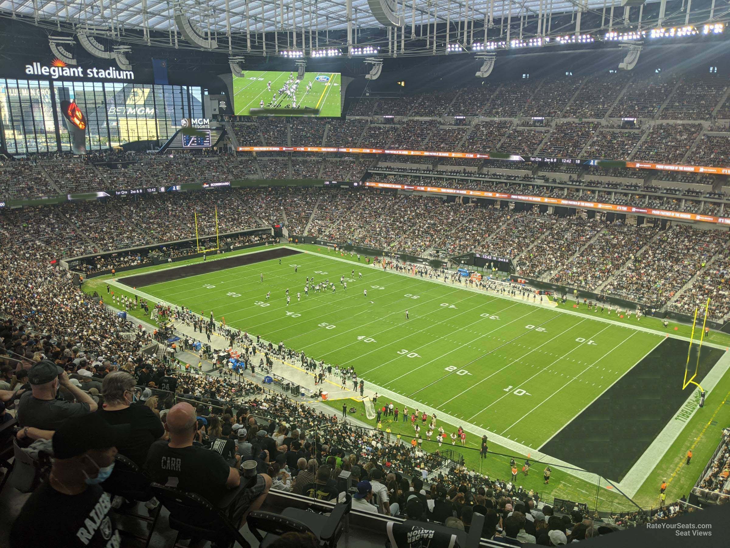 section 432 seat view  for football - allegiant stadium