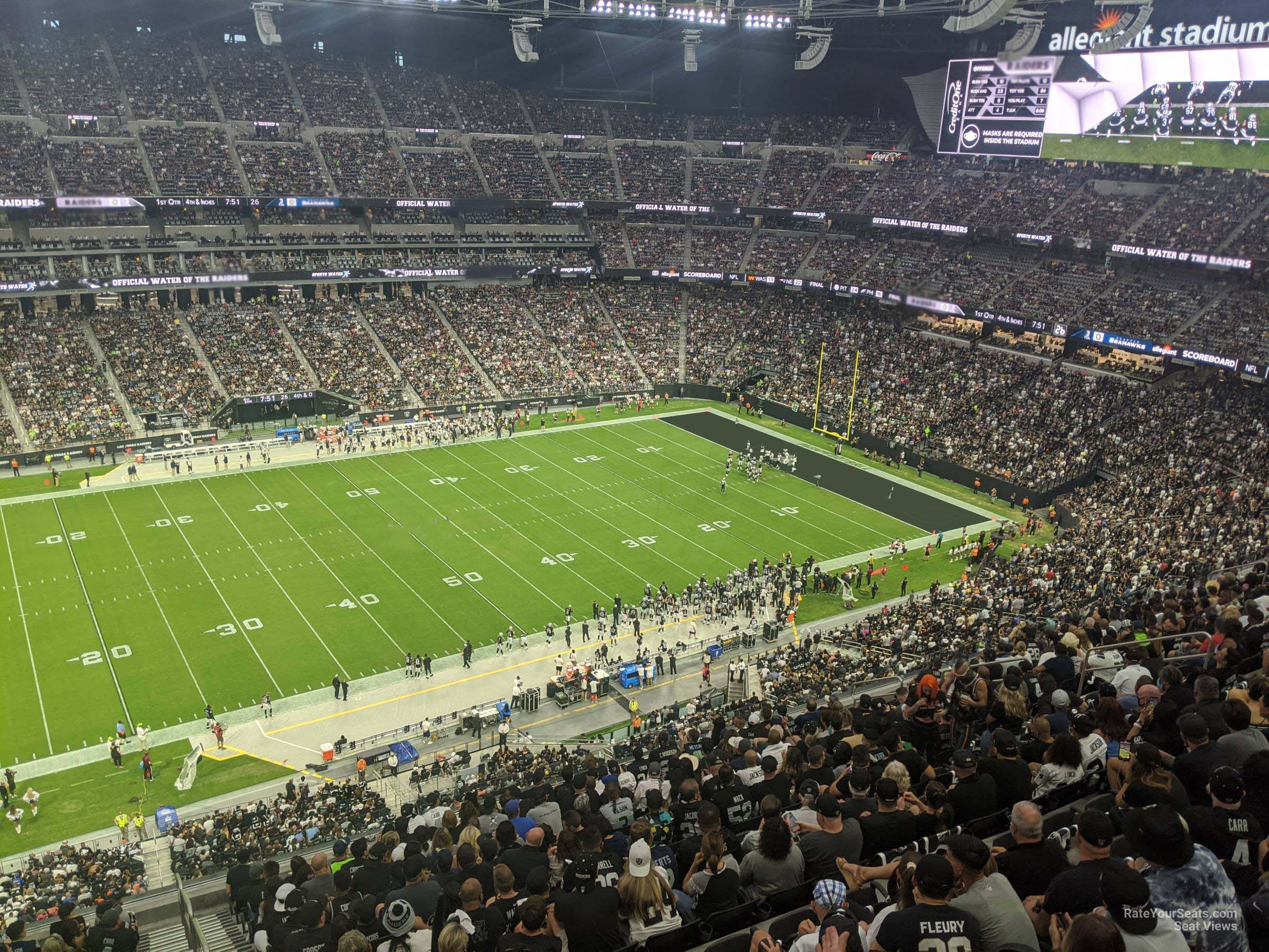 section 441 seat view  for football - allegiant stadium