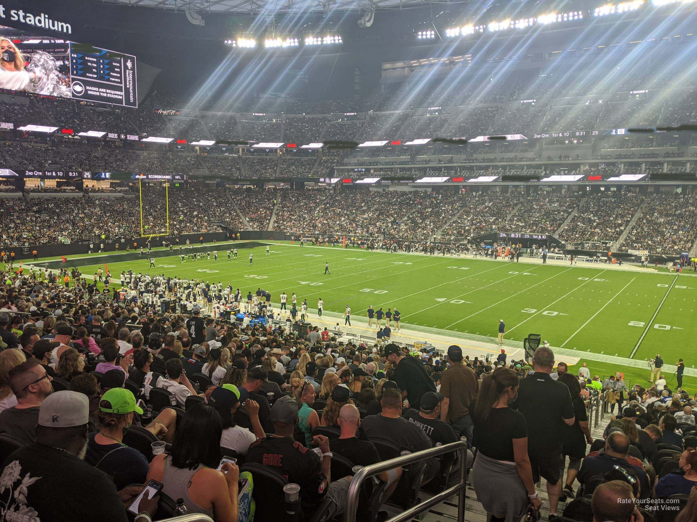 club 109 seat view  for football - allegiant stadium