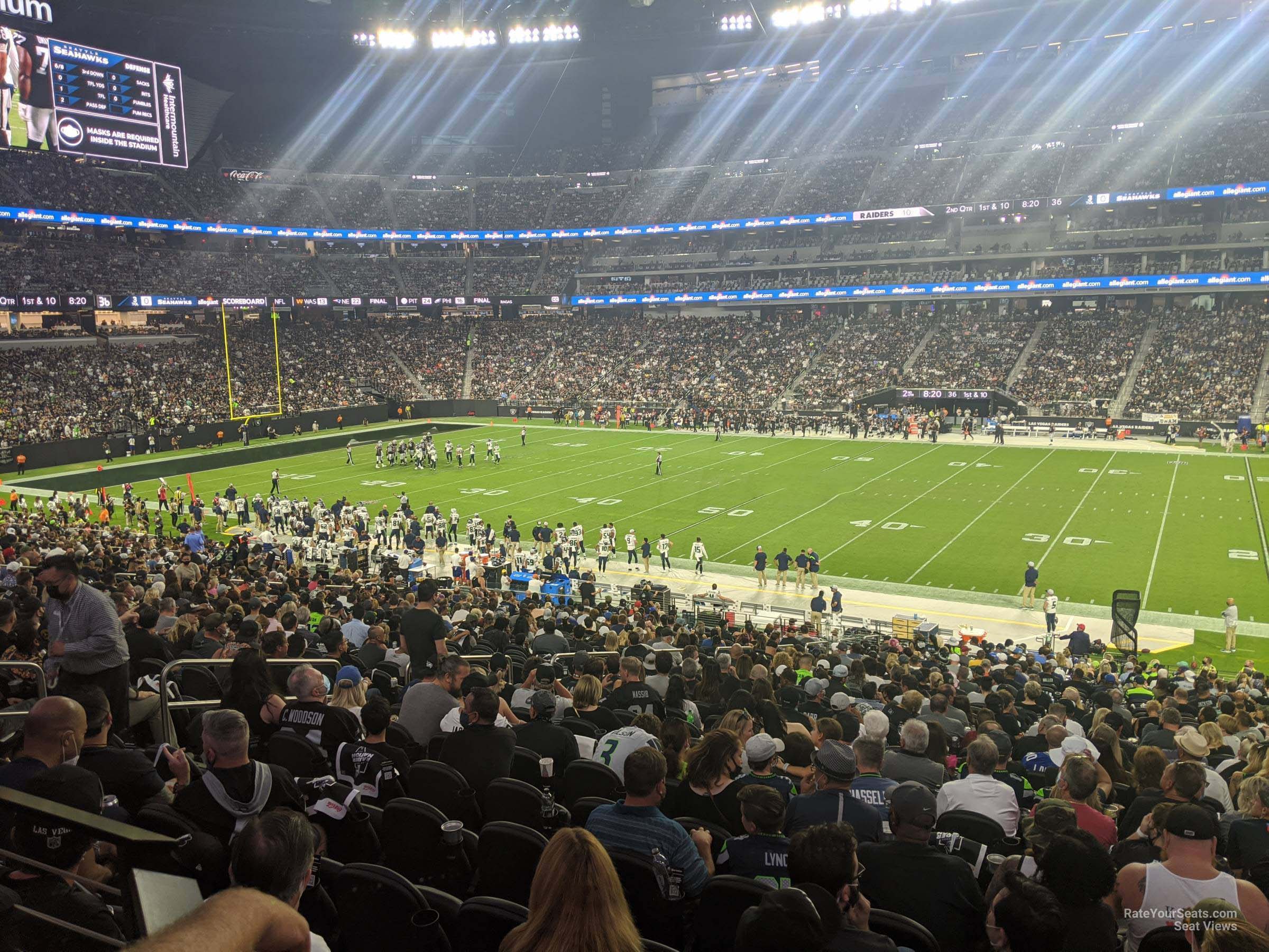 club 110 seat view  for football - allegiant stadium