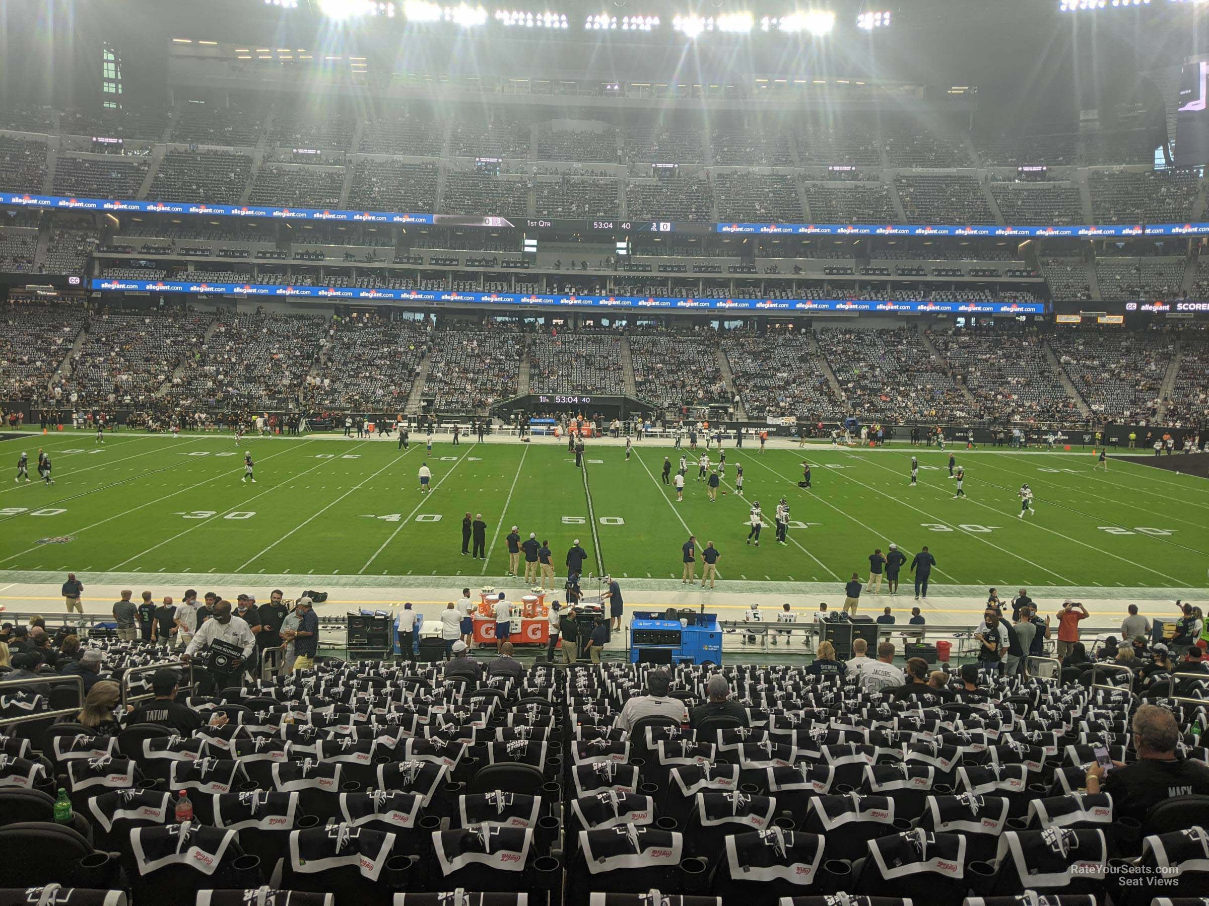 club 112, row 20 seat view  for football - allegiant stadium