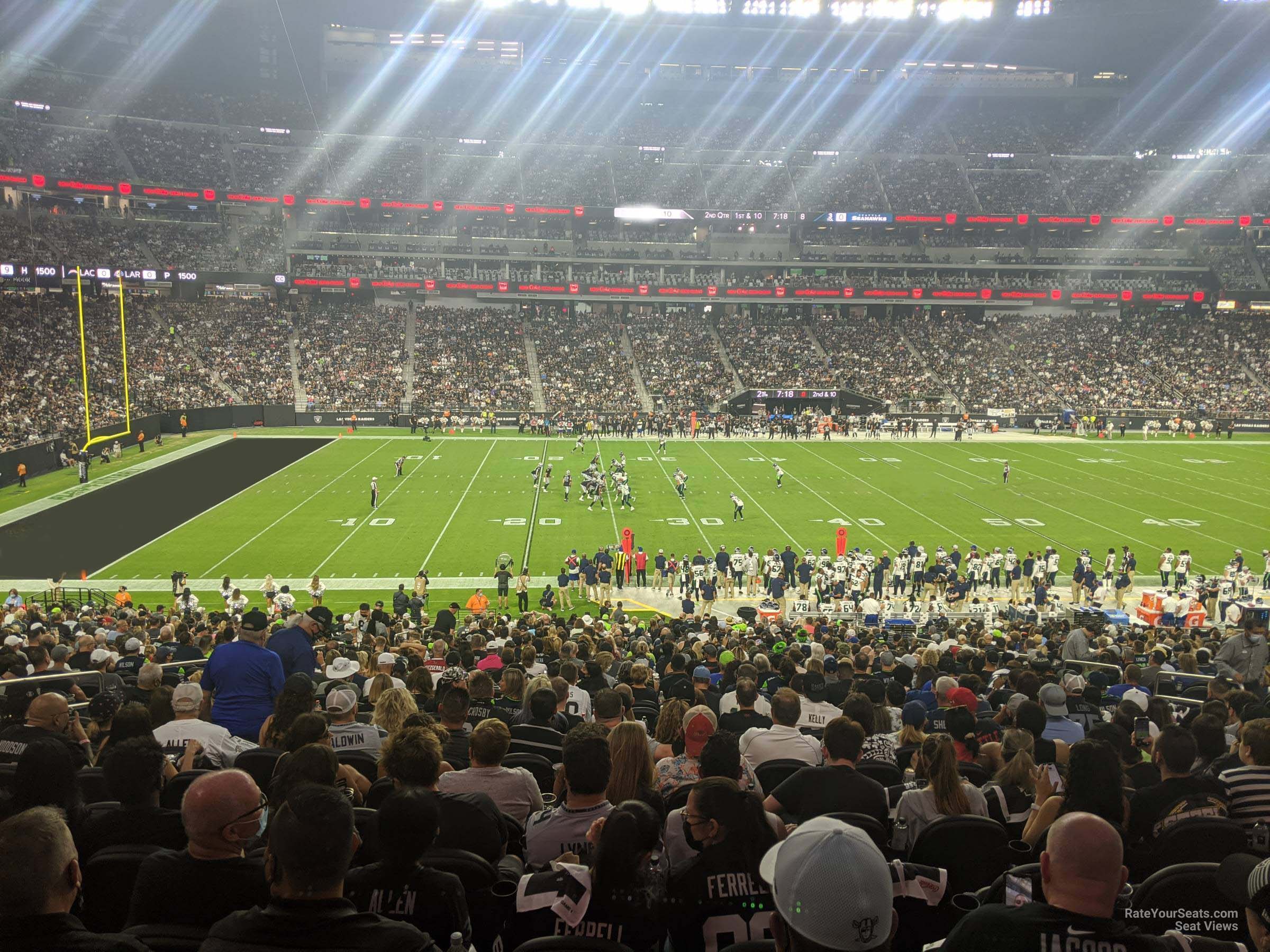 club 114 seat view  - allegiant stadium