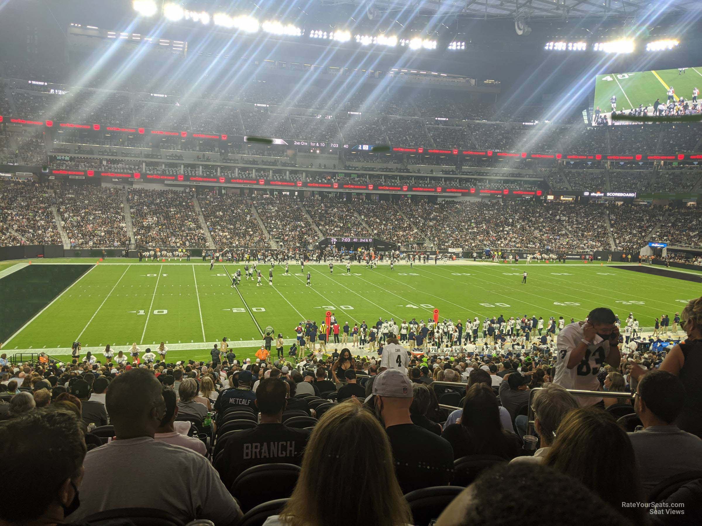 club 115 seat view  for football - allegiant stadium