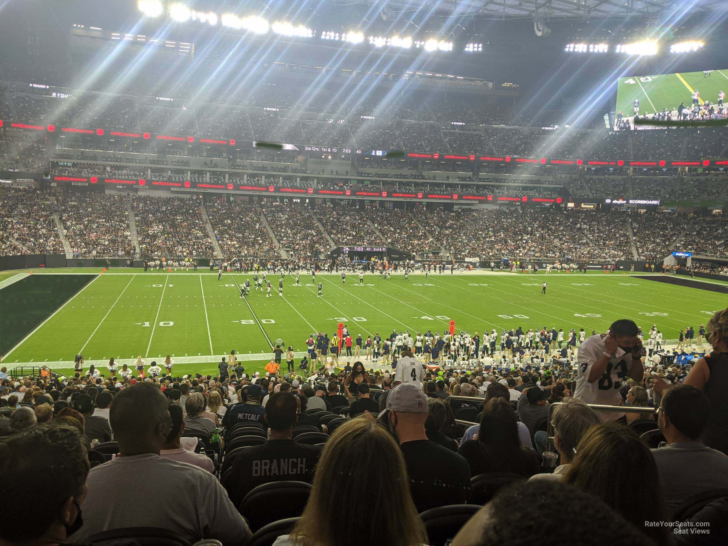 club 115 seat view  - allegiant stadium