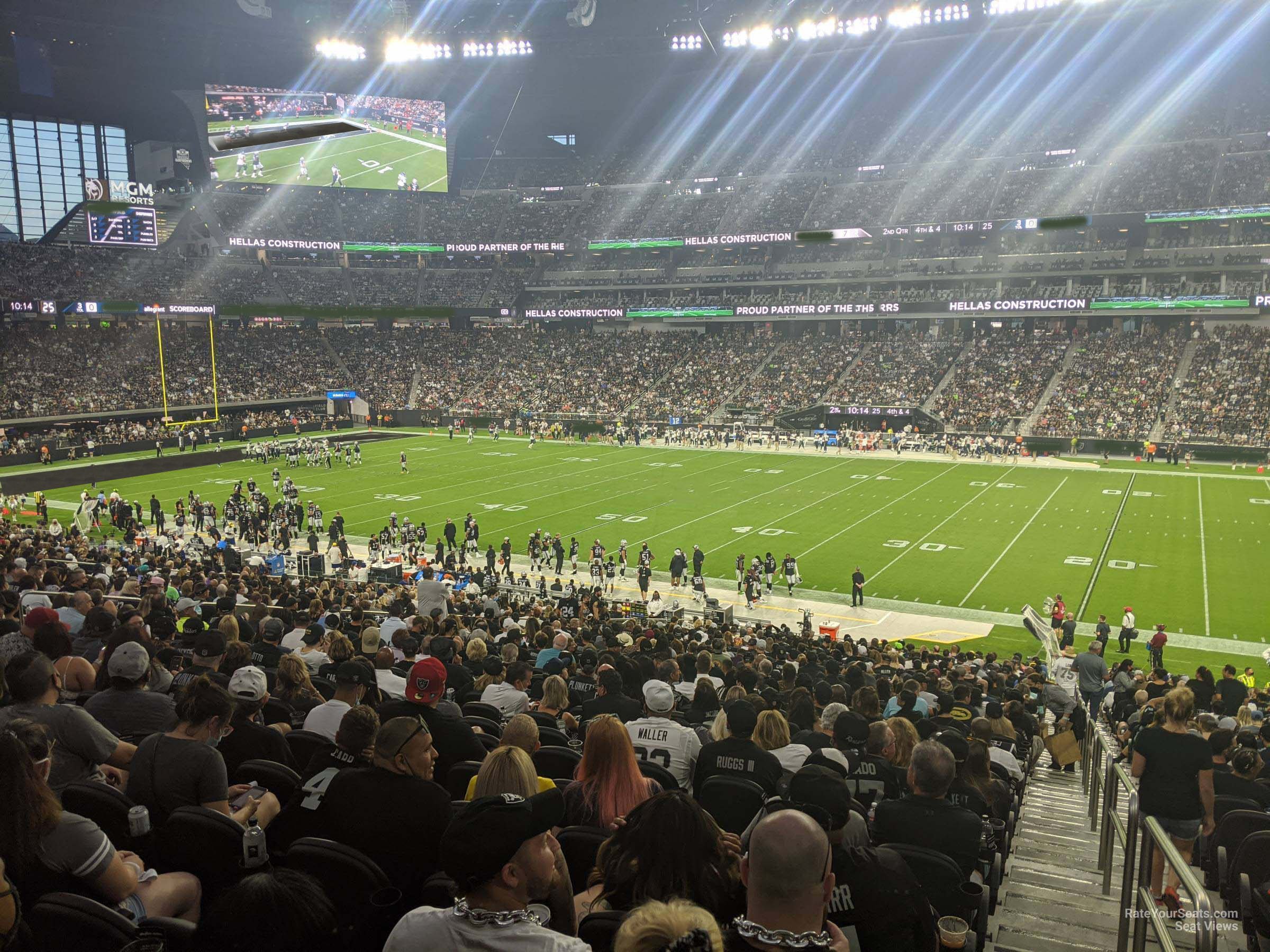 club 131 seat view  - allegiant stadium