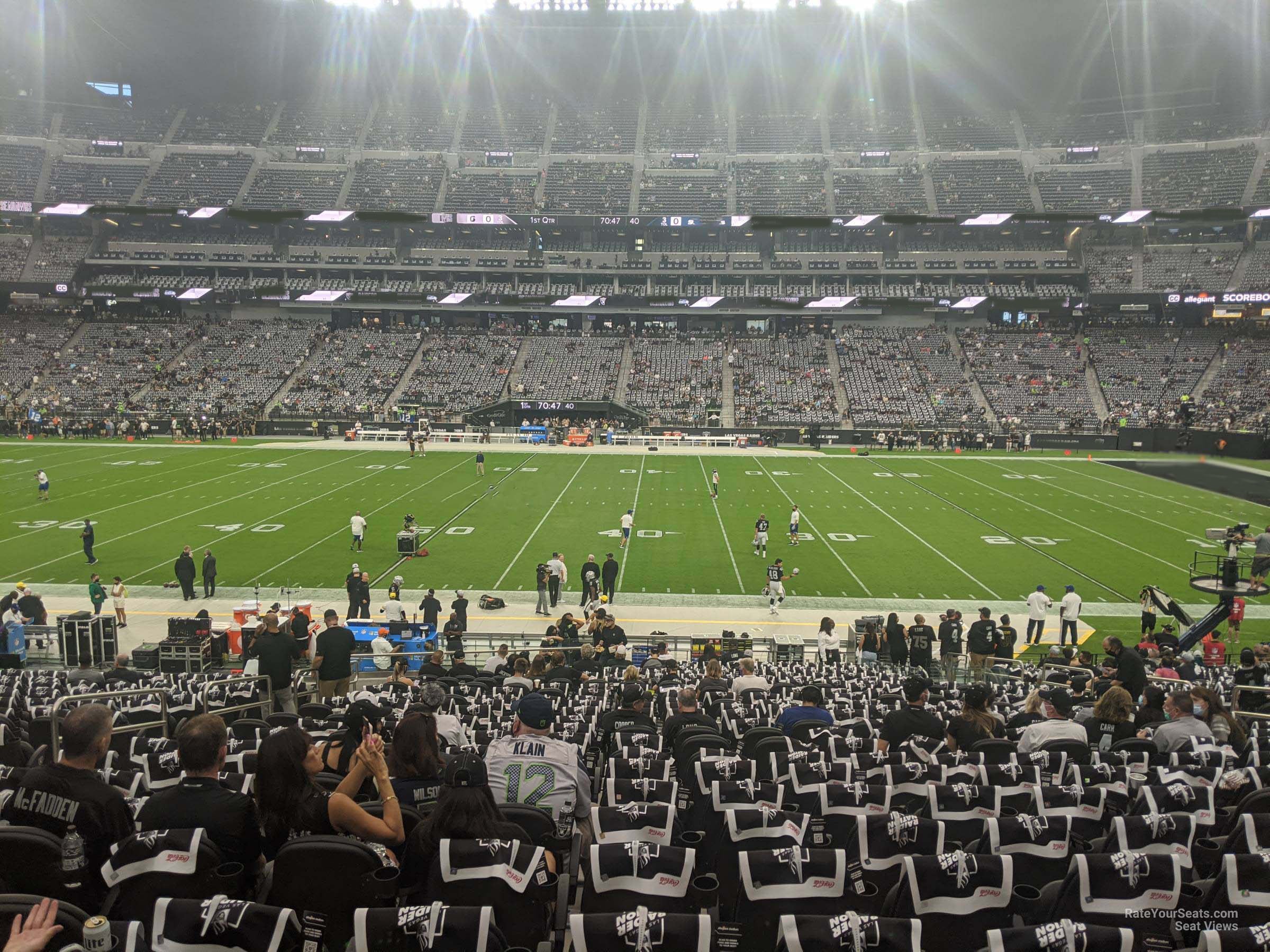 club 133, row 25 seat view  for football - allegiant stadium