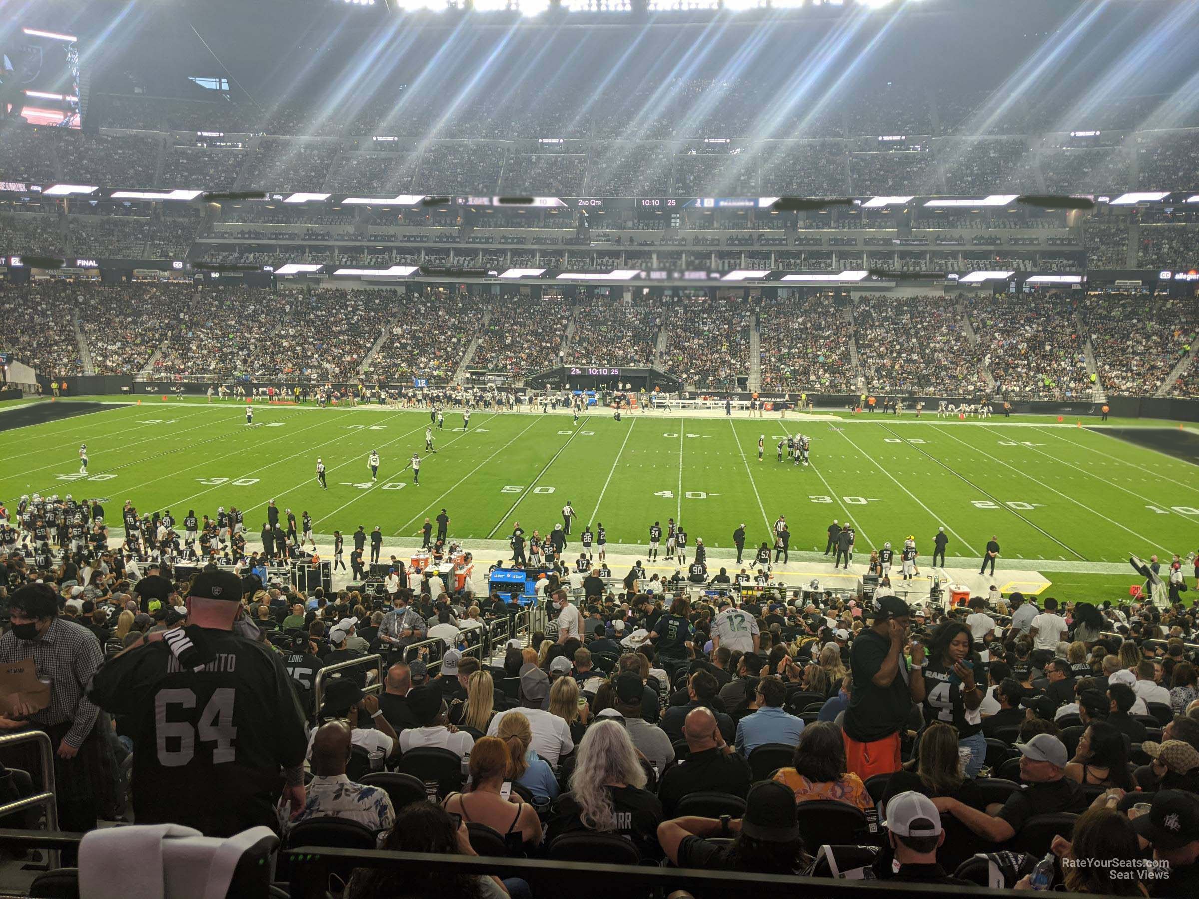 club 133 seat view  - allegiant stadium