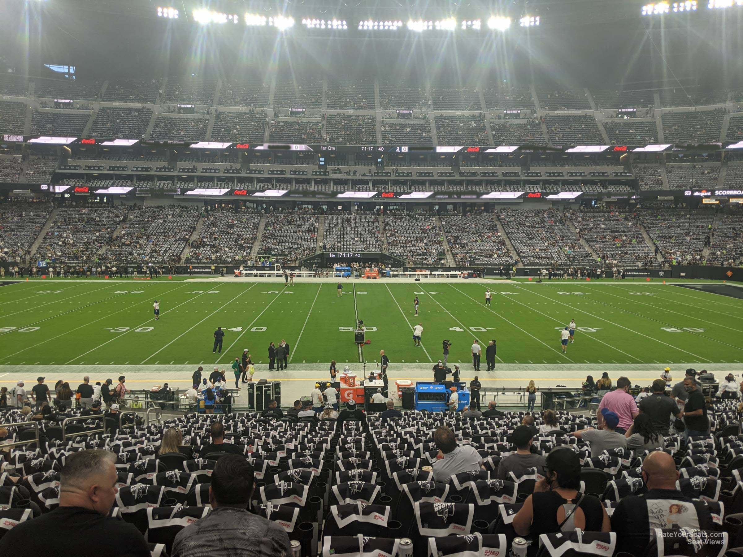 club 134, row 25 seat view  for football - allegiant stadium