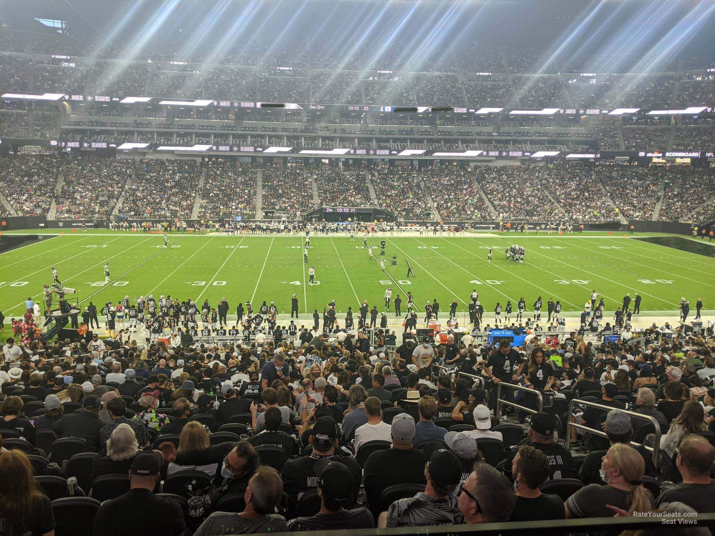 club 135 seat view  - allegiant stadium