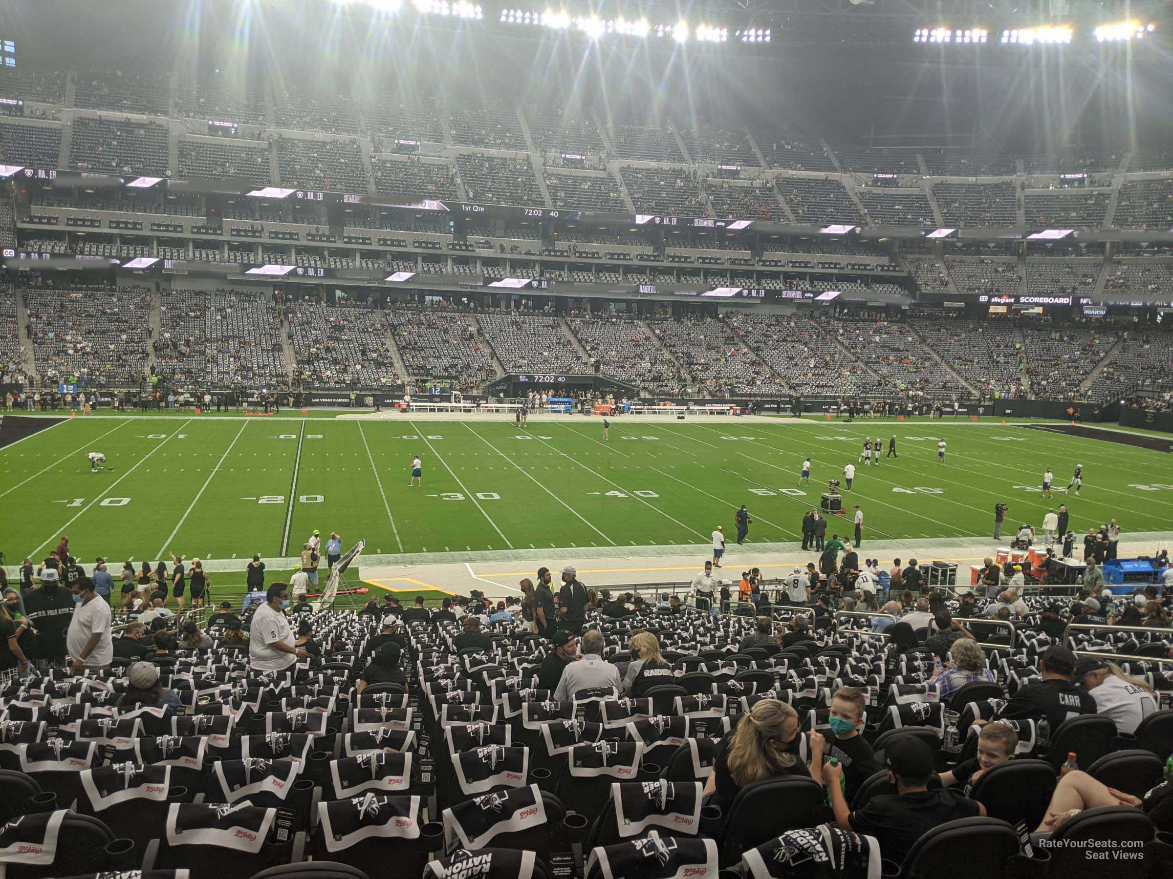 club 136, row 25 seat view  for football - allegiant stadium