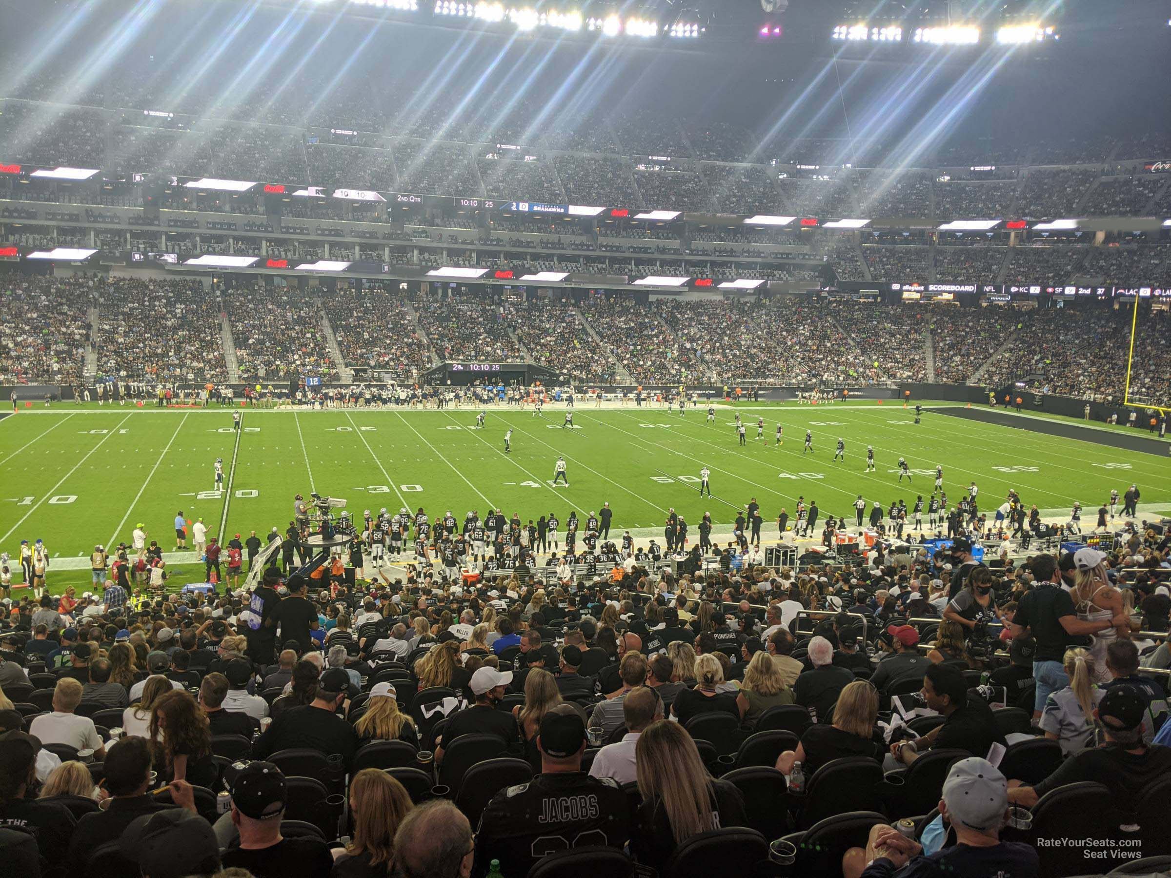 club 136 seat view  for football - allegiant stadium