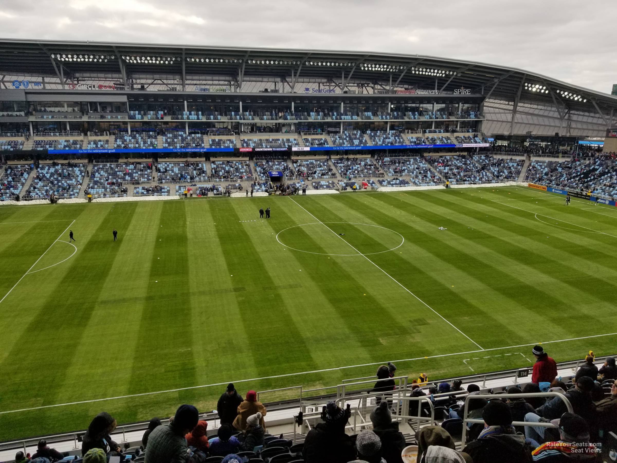 section 115, row 14 seat view - allianz field